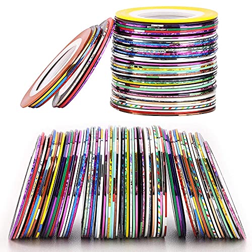 Shidara Nail Striping Tape - DIY Nail Art Decoration Stickers for French Tips & Designs | Multi Colors | Perfect for Salon, Home Manicures & Nail Art Enthusiasts