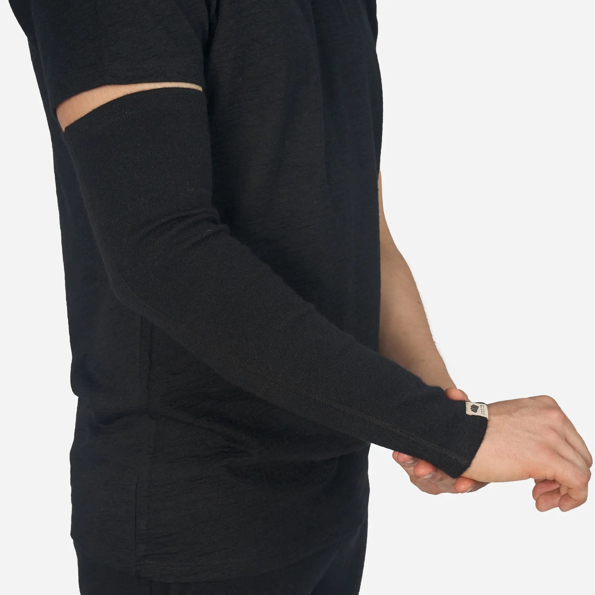 Alpaca Wool Arm Sleeves for Men & Women - 420 Midweight Thermal Compression Sleeves for Outdoor Sports, Running, Cycling & Cold Weather Protection