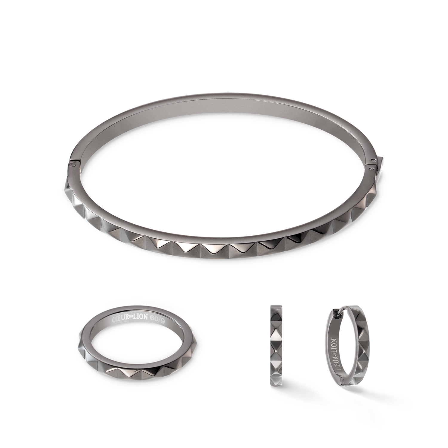 Premium Ring Spikes in Anthracite - Stylish and Durable Jewelry for Punk, Gothic, and Alternative Fashion
