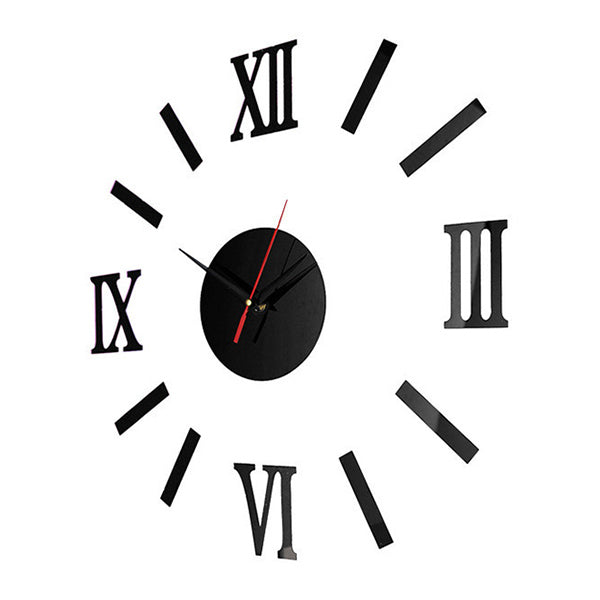 3D Big Clock Wall Stickers - DIY Home Decor Quartz Watch Acrylic Mirror Clocks for Living Room, Bedroom & Office Decoration - Easy to Install Peel & Stick Wall Art