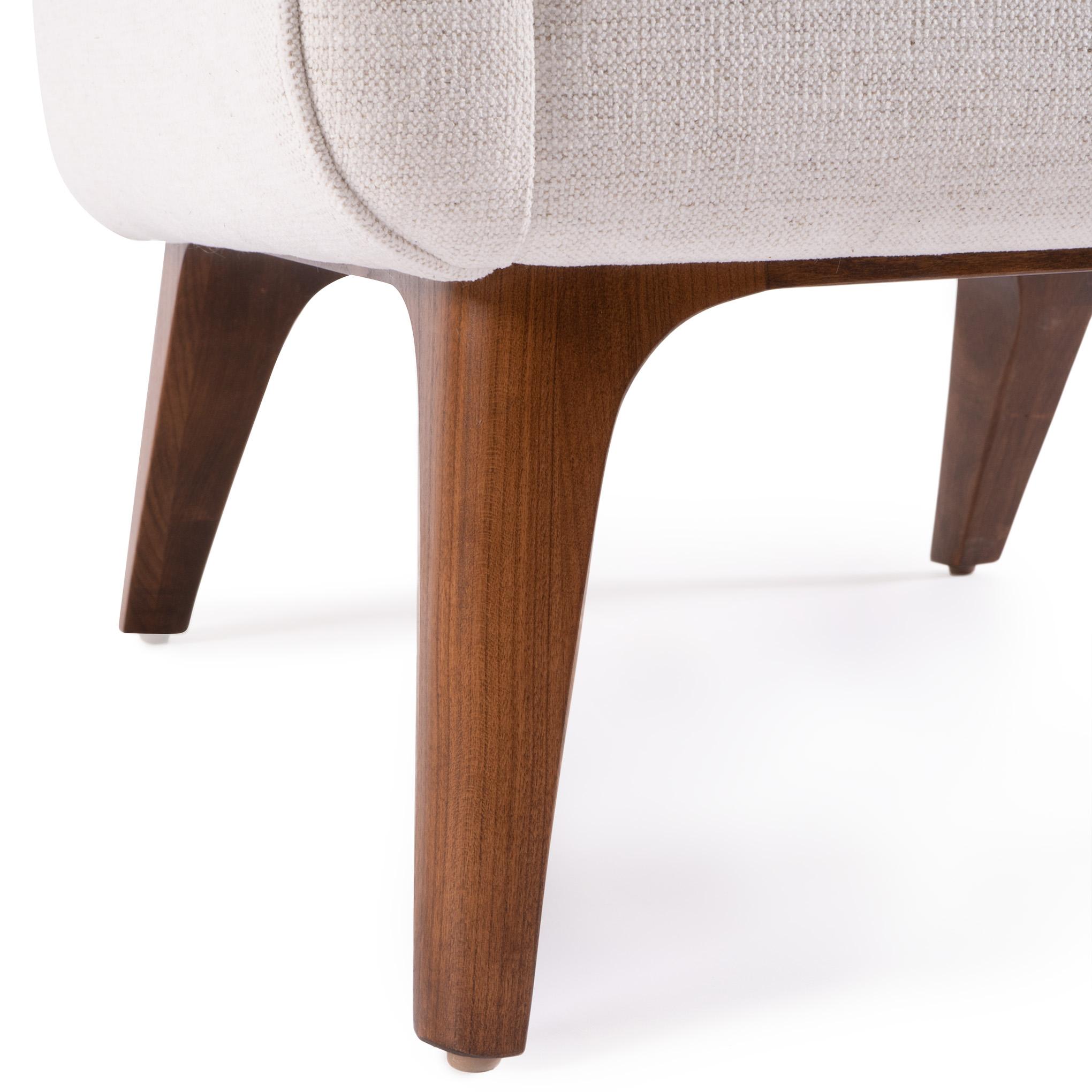 Martine Accent Chair - Modern Upholstered Lounge Chair with Wooden Legs for Living Room, Bedroom, or Office - Perfect for Reading, Relaxing, and Adding Stylish Seating to Any Space