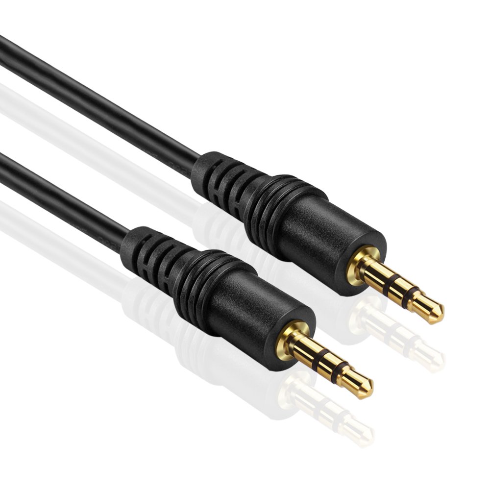 Gold Plated 3.5mm Male to Male AUX Cable (10ft) - Stereo Audio Auxiliary Cord for iPhone, iPad, Android Devices - Perfect for Home Audio, Car Systems & Portable Speakers