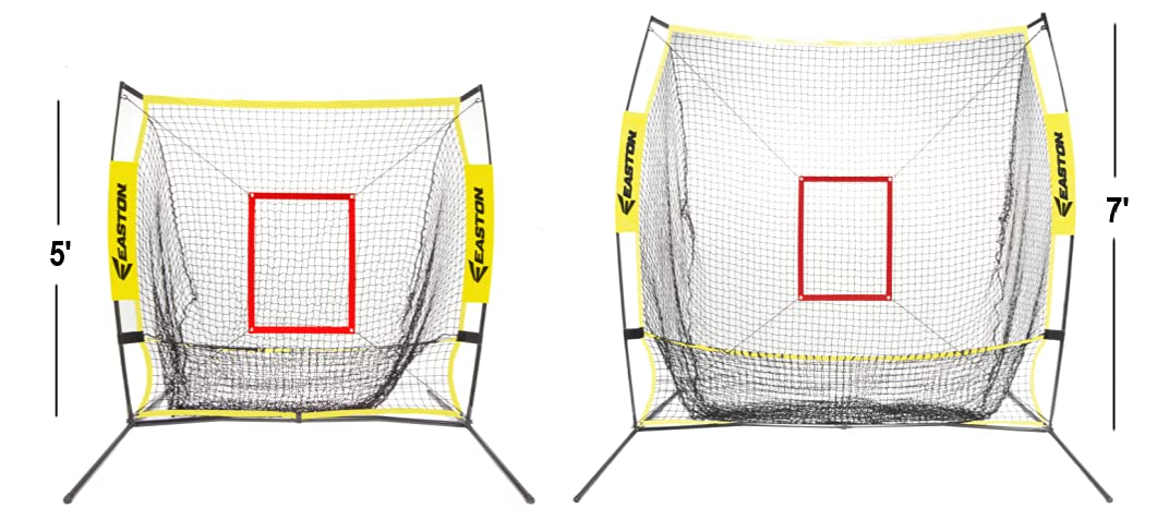 Easton XLP Hitting Net for Baseball & Softball Practice - 5ft & 7ft Options | Portable Training Net for Backyard, Field & Indoor Batting Drills
