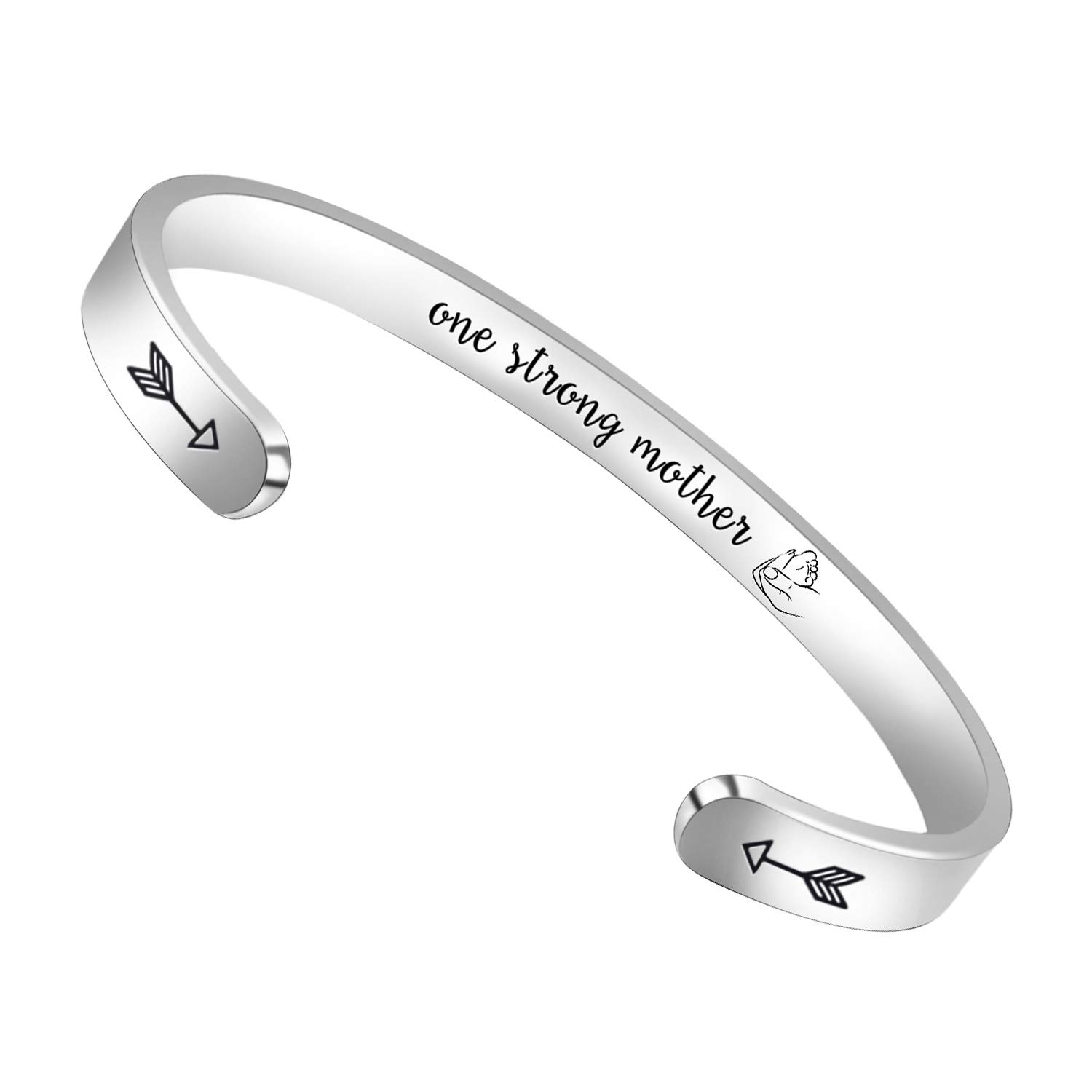 Btysun Inspirational Bracelets for Women - Motivational Mantra Jewelry, Personalized Cuff Bangle for Mother's Day, Graduation, Birthday Gifts from Daughter | Friendship Jewelry for Women & Girls | Perfect for Daily Wear, Special Occasions & Gift-Giving