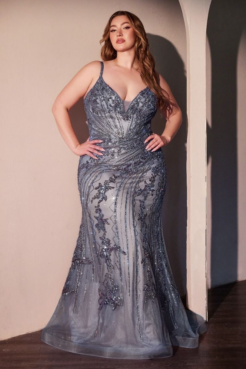 ELIZA GOWN - Elegant Lace Embellished Fitted Evening Dress for Women | Perfect for Weddings, Galas & Formal Events