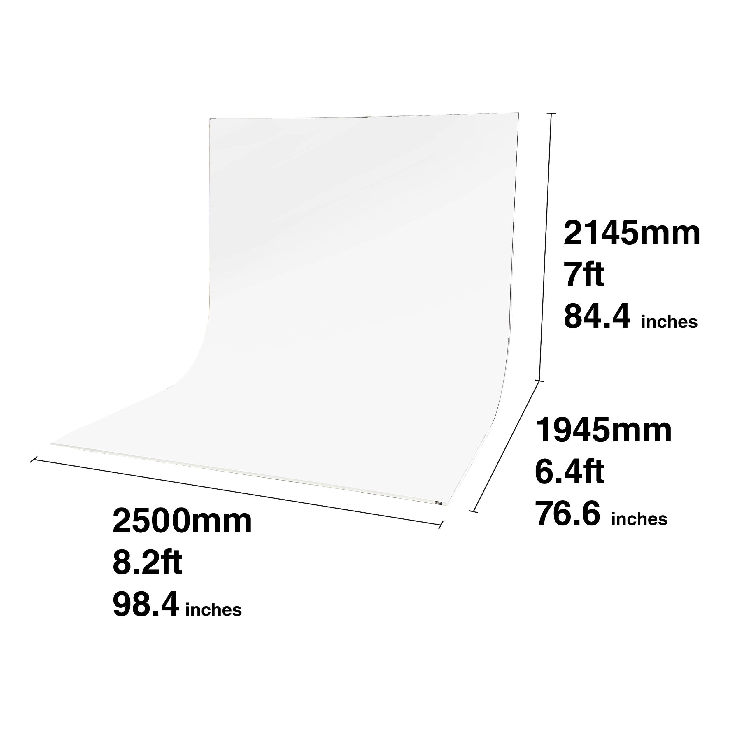 White Fabric Skin for EasiFrame Curve Portable Studio Cyclorama System - Replacement Cover for Photography Backdrop | Perfect for Product Shoots, YouTube Videos & Professional Studio Setups
