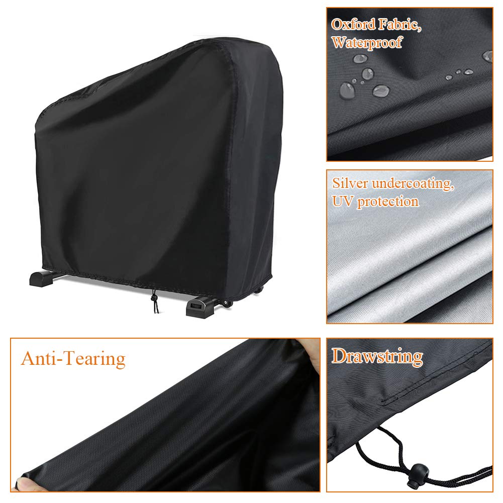 Indoor & Outdoor Exercise Bike Cover - Dustproof Protective Cover for Stationary, Recumbent & Cycling Bikes (Black) | Perfect for Home Gyms, Garages & Outdoor Storage