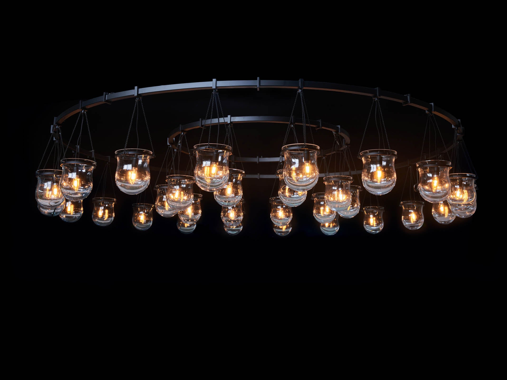 Elegant Noor Chandelier - Modern Crystal Ceiling Light Fixture for Dining Room, Living Room & Bedroom Decor