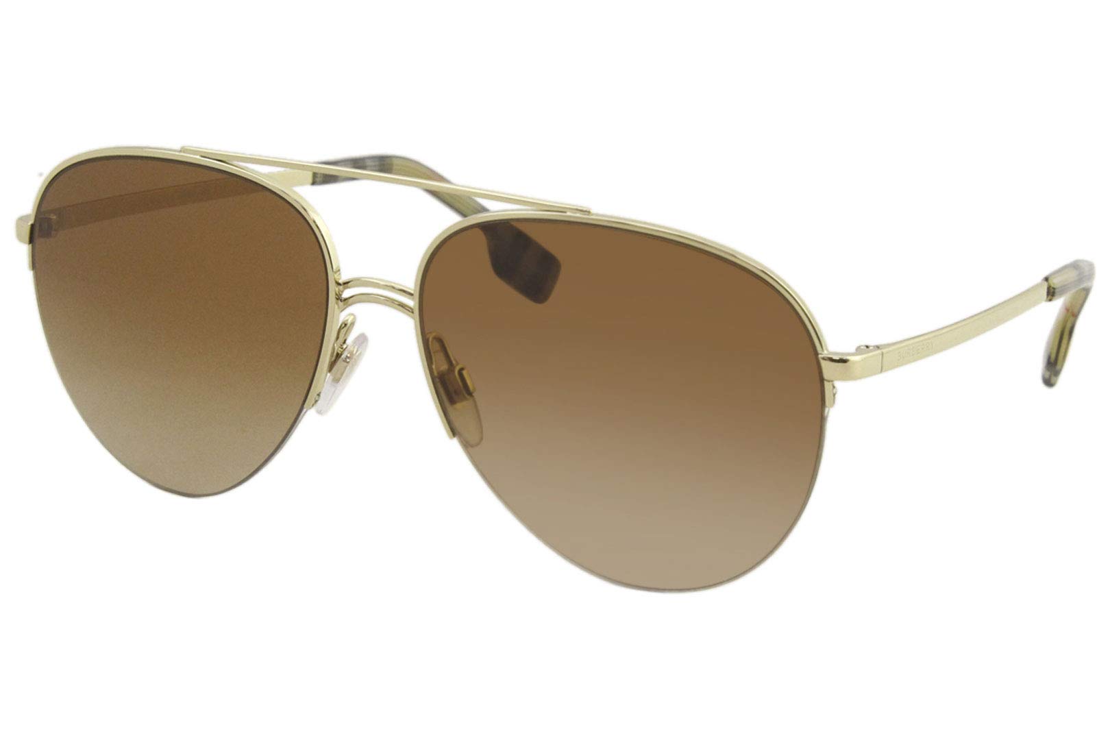 BURBERRY BE 3113 Sunglasses - Light Gold Brown Gradient Lenses, UV Protection, Luxury Fashion Eyewear for Men & Women | Perfect for Outdoor Activities, Travel, and Everyday Style