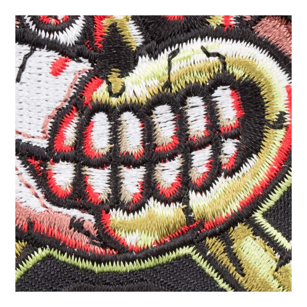 Zombie Monkey Bones Iron On Patches for Clothing & Jeans - 3x3 Inch Embroidered DIY Sew On Patches for Jackets, Bags & Accessories - Decorative Halloween Costume & Punk Style Outfit Patches