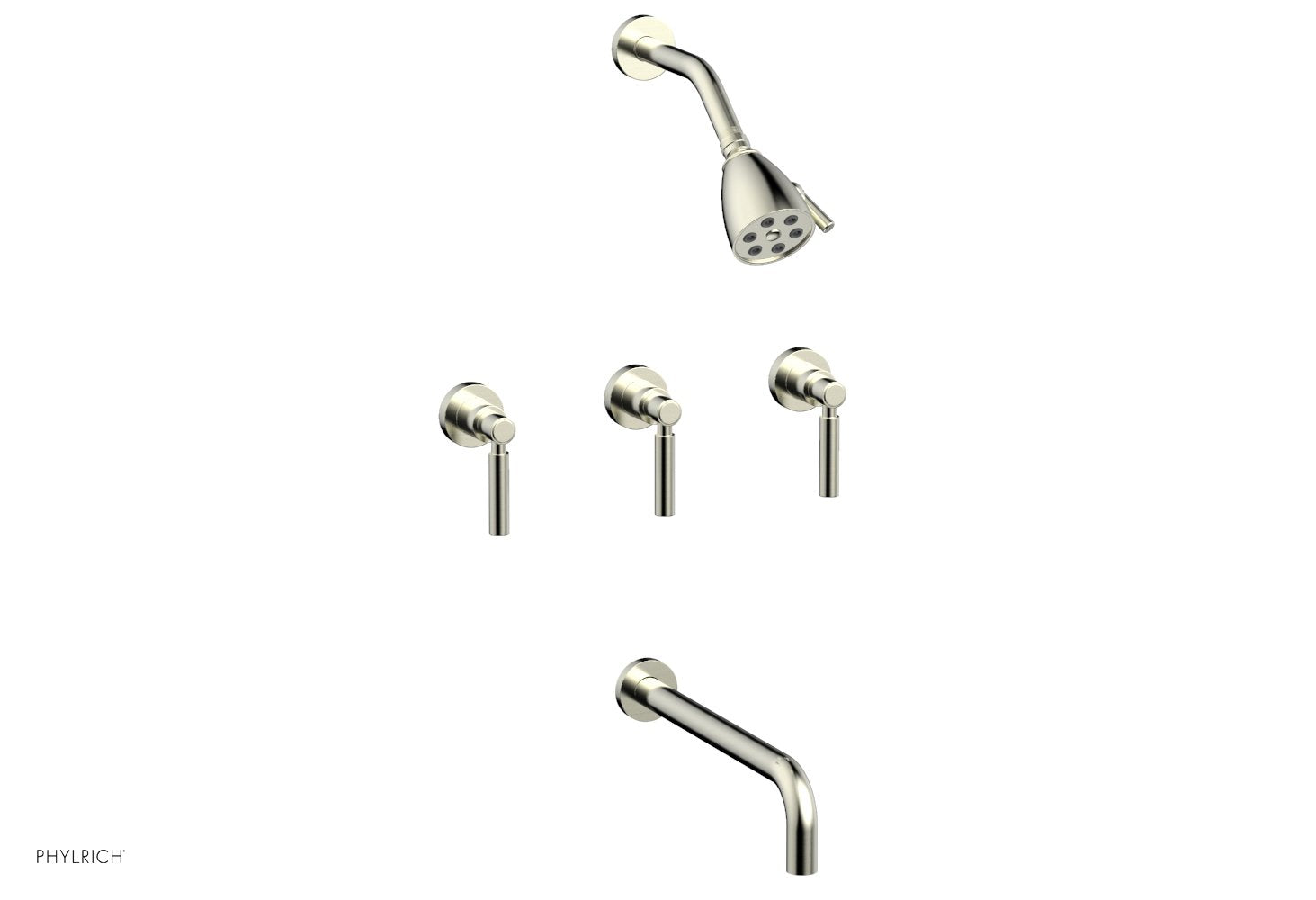 Premium 3-Handle Tub and Shower Faucet Set with 12