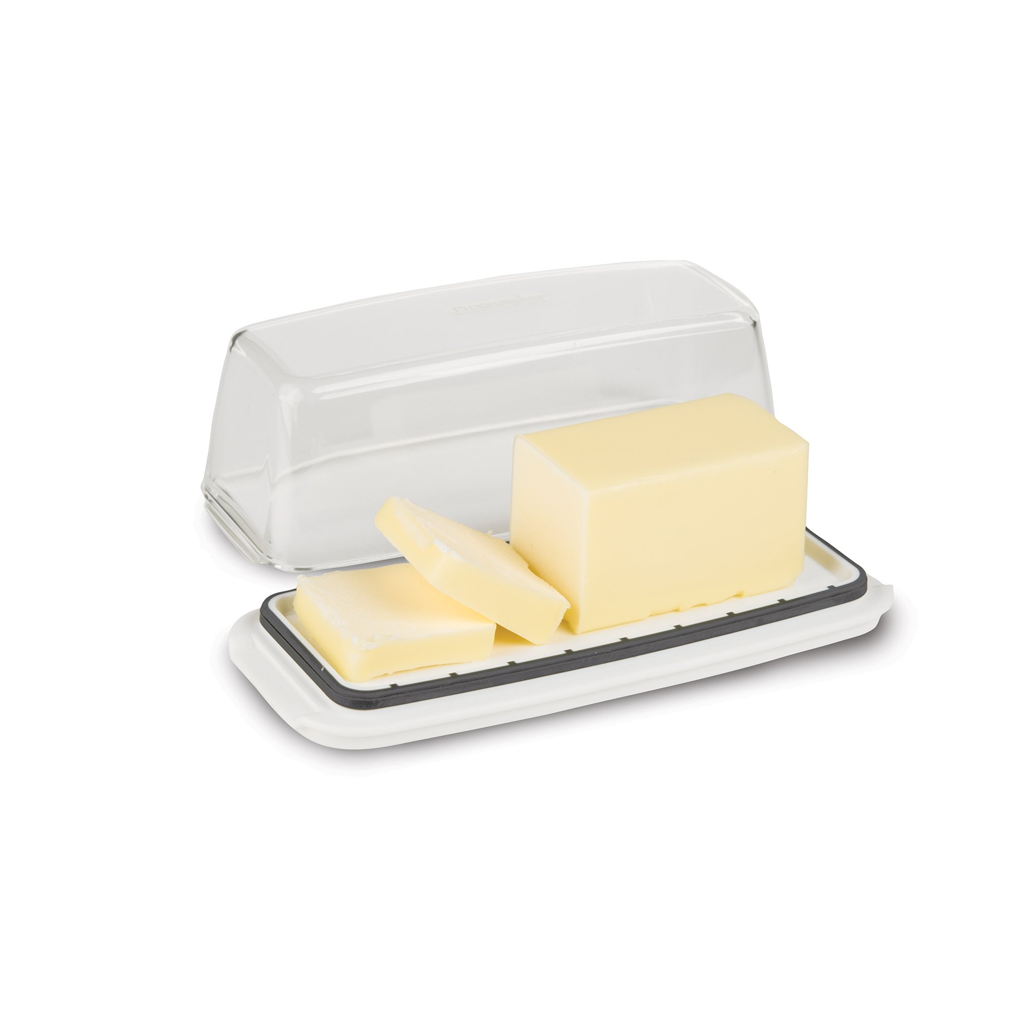 Progressive International ProKeeper Butter Container - Airtight Butter Dish with Lid (White, Single) - Perfect for Kitchen Storage, Picnics & Keeping Butter Fresh