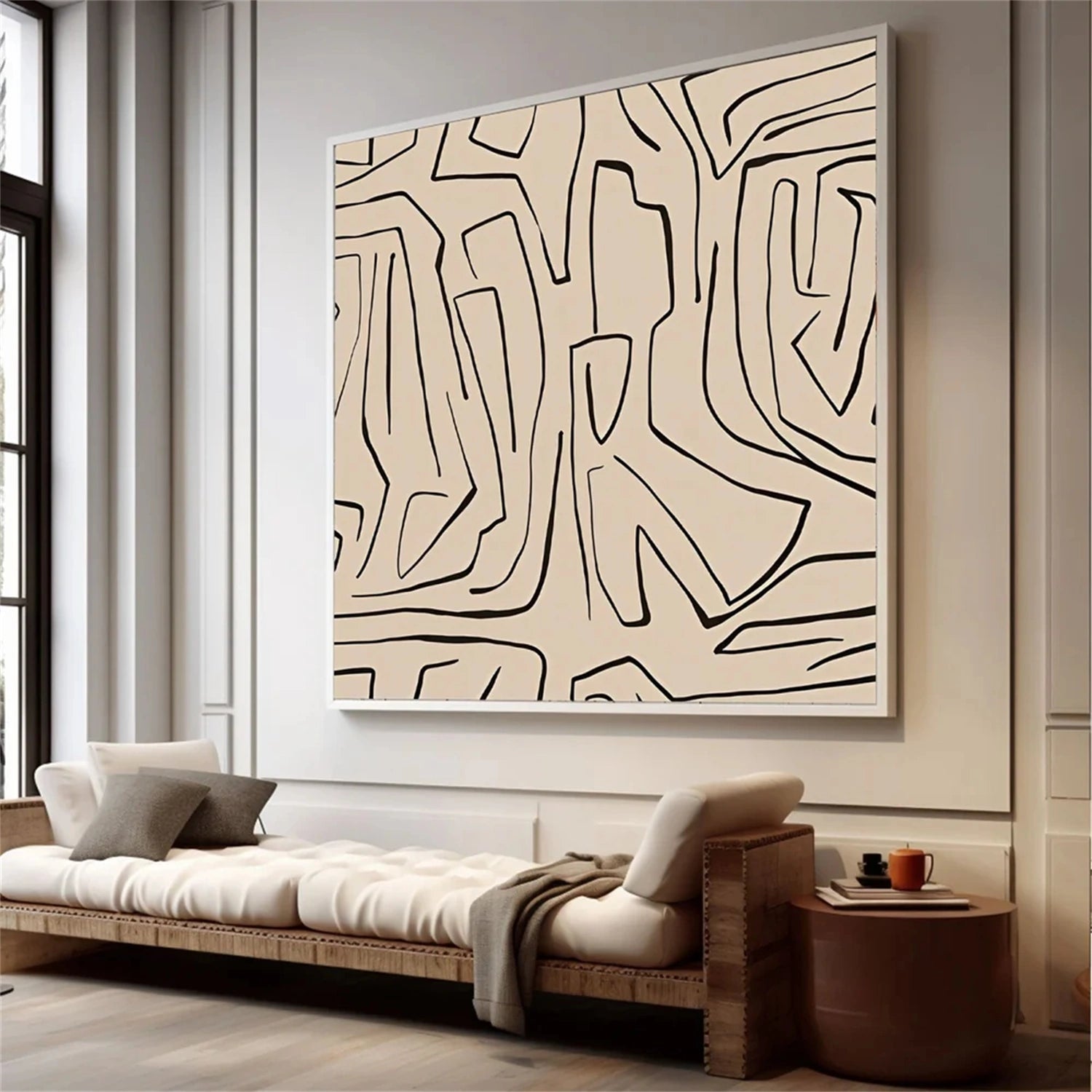 Abstract Tranquility Art Painting #WS216 - Modern Wall Decor for Living Room, Bedroom & Office - Calming Abstract Canvas Artwork for Home & Office Decor