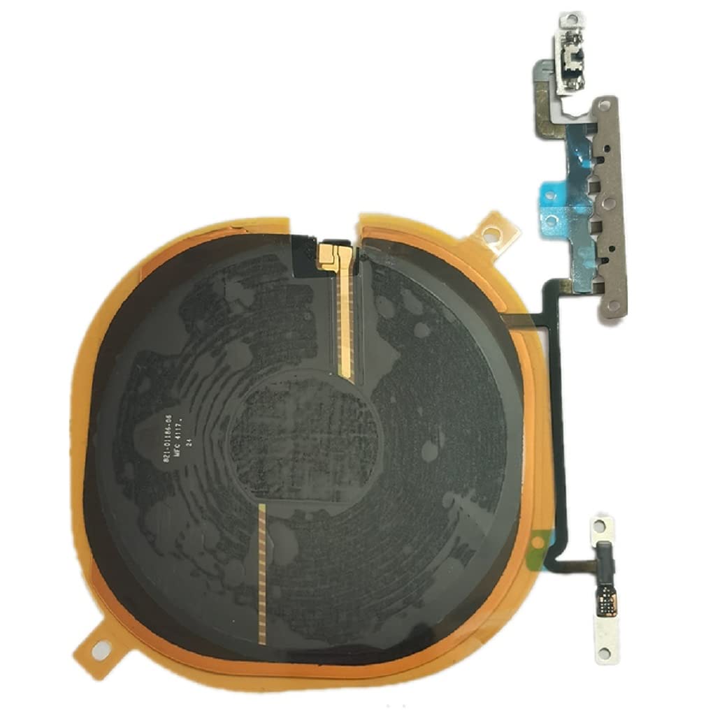 YESUN iPhone X Wireless Charging Coil Sticker with Volume Button Flex Cable - Fast Qi-Compatible Charging Panel for iPhone X/XS - Perfect for Home, Office & Car Charging Stations