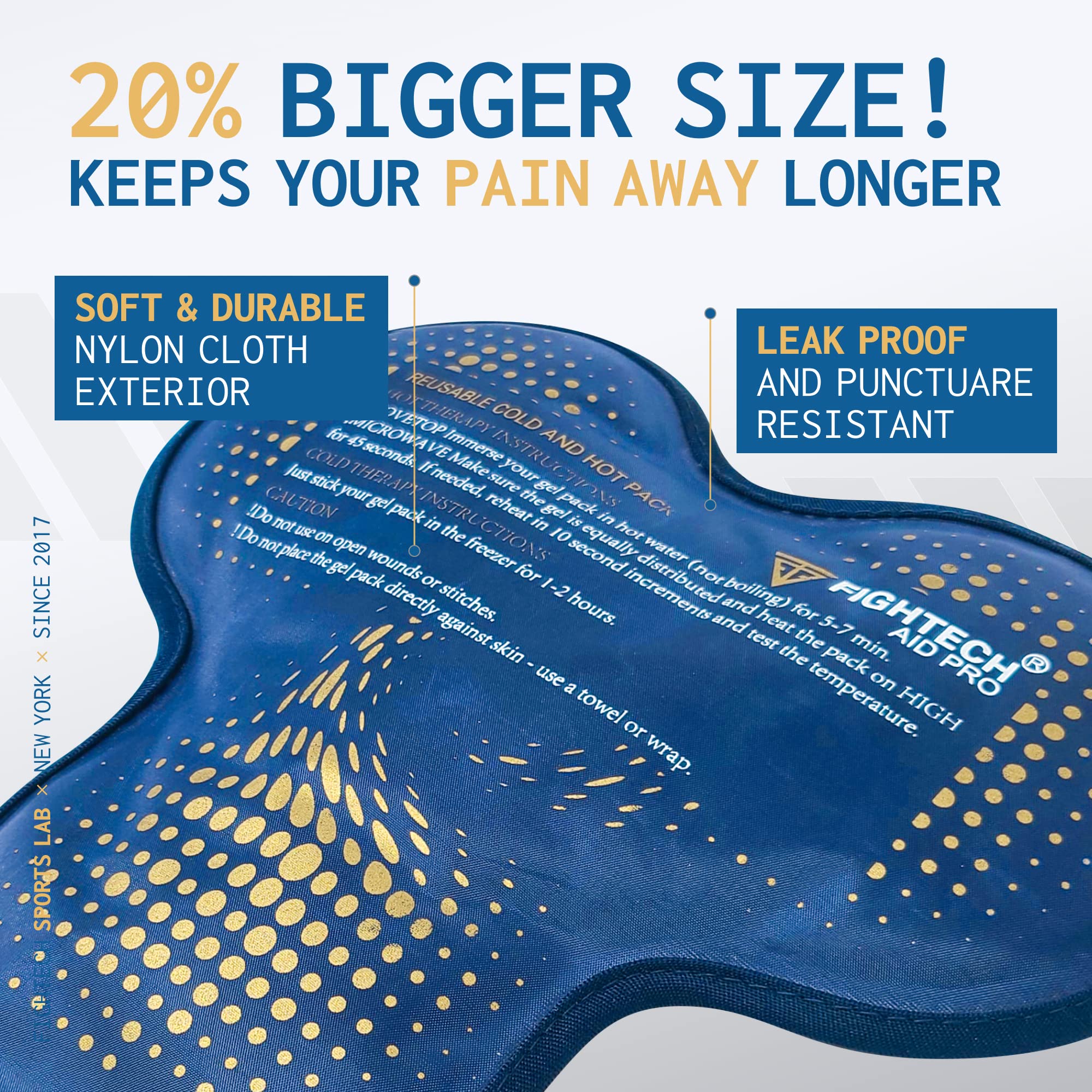Reusable Gel Ice Pack for Pain Relief - Hot & Cold Therapy for Rotator Cuff, Bursitis, Swelling - Flexible Hinge Joint Design (2-Pack) | Perfect for Sports Injuries, Post-Surgery Recovery & Muscle Soreness