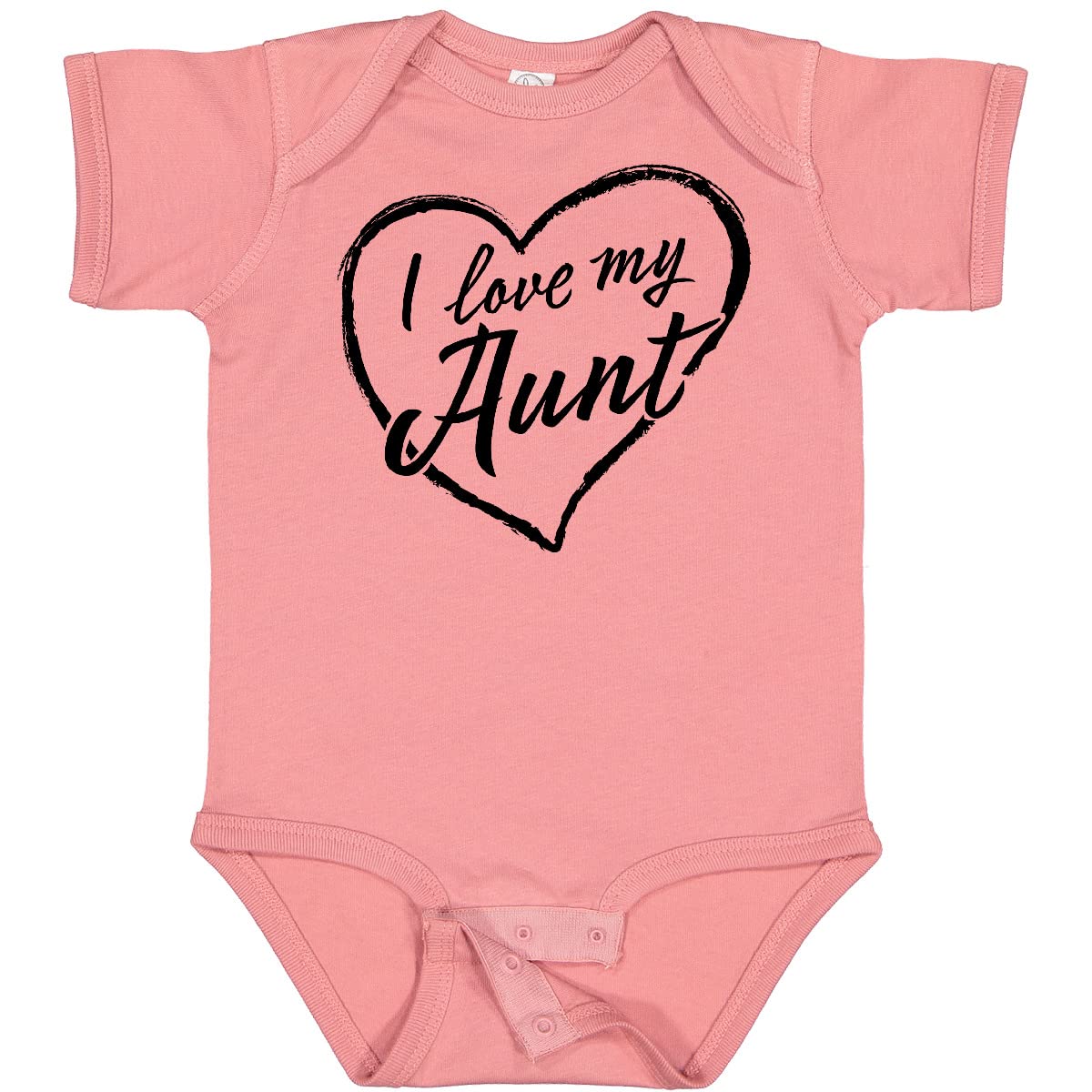 Inktastic I Love My Aunt Black Chalk Heart Baby Bodysuit - Cute Outfit for Baby Showers, Family Photos & Special Occasions