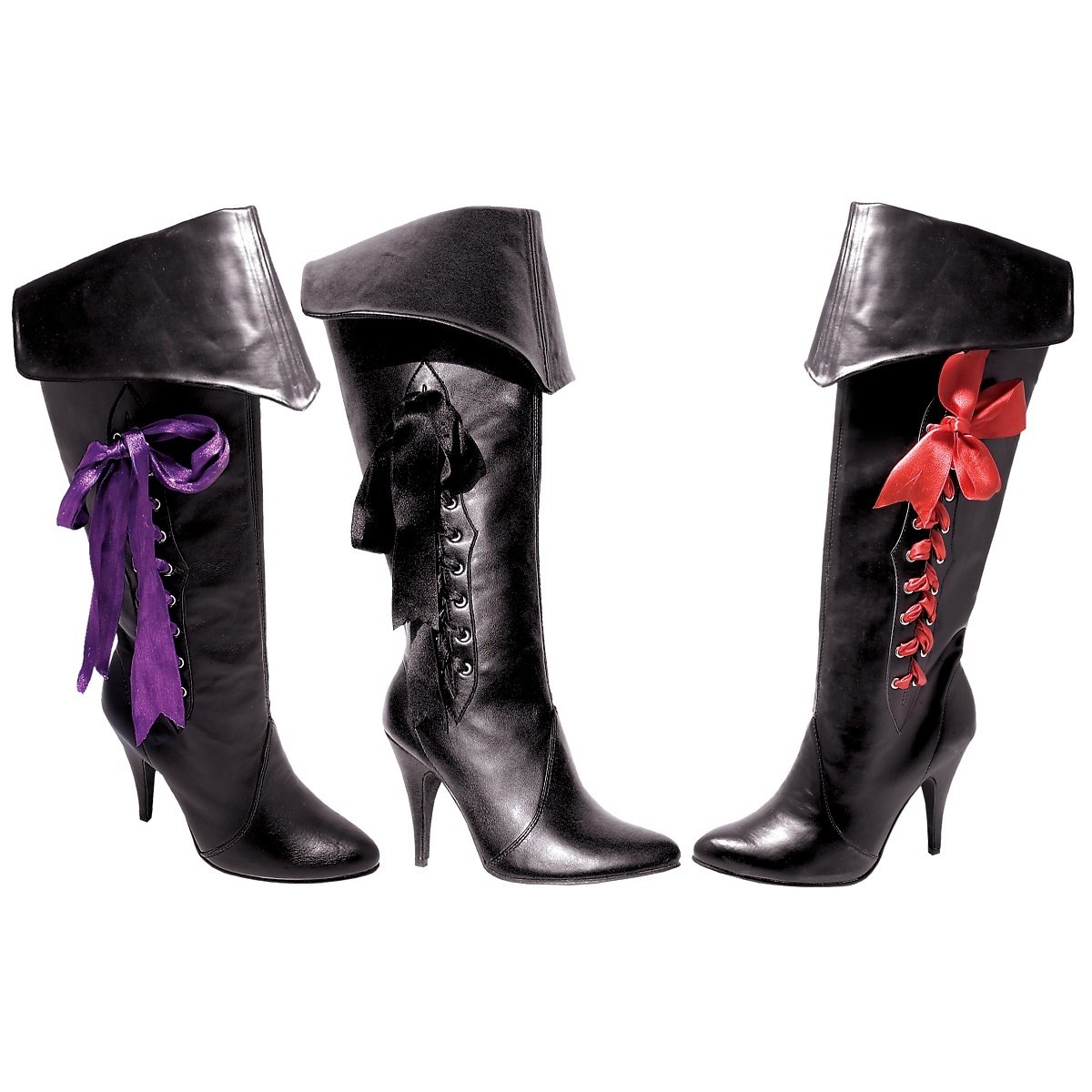 Stylish Black Pirate Boots for Men & Women - Waterproof & Comfortable - Perfect for Halloween Costumes, Cosplay, and Themed Parties