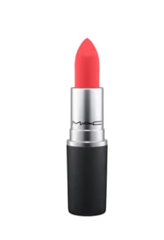 M.A.C Powder Kiss Lipstick - Mandarin O (3g) | Velvet Matte Finish, Long-Lasting Hydrating Lip Color | Perfect for Everyday Wear & Special Occasions