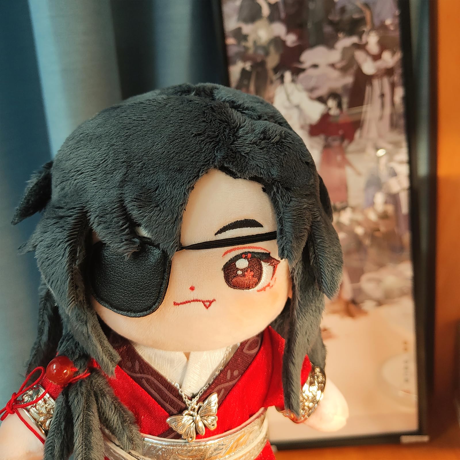 CALEMBOU 20cm Cute Plush Doll - Xie Lian & Hua Cheng Dress-Up Anime Stuffed Toy, Soft Collectible Gift for Tian Guan Ci Fu Fans (Hua Cheng Version) - Perfect for Cosplay, Anime Decor, and TGCF Merchandise Collection