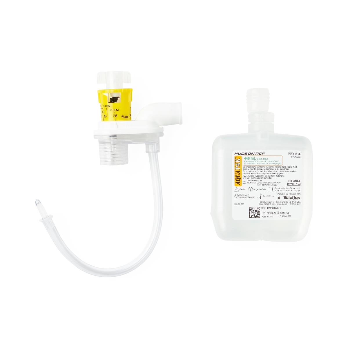Medline Hudson RCI AquaPak Nebulizer with 028 Adapter - Portable Medical Nebulizer Machine for Asthma, COPD & Respiratory Therapy - Home & Travel Use