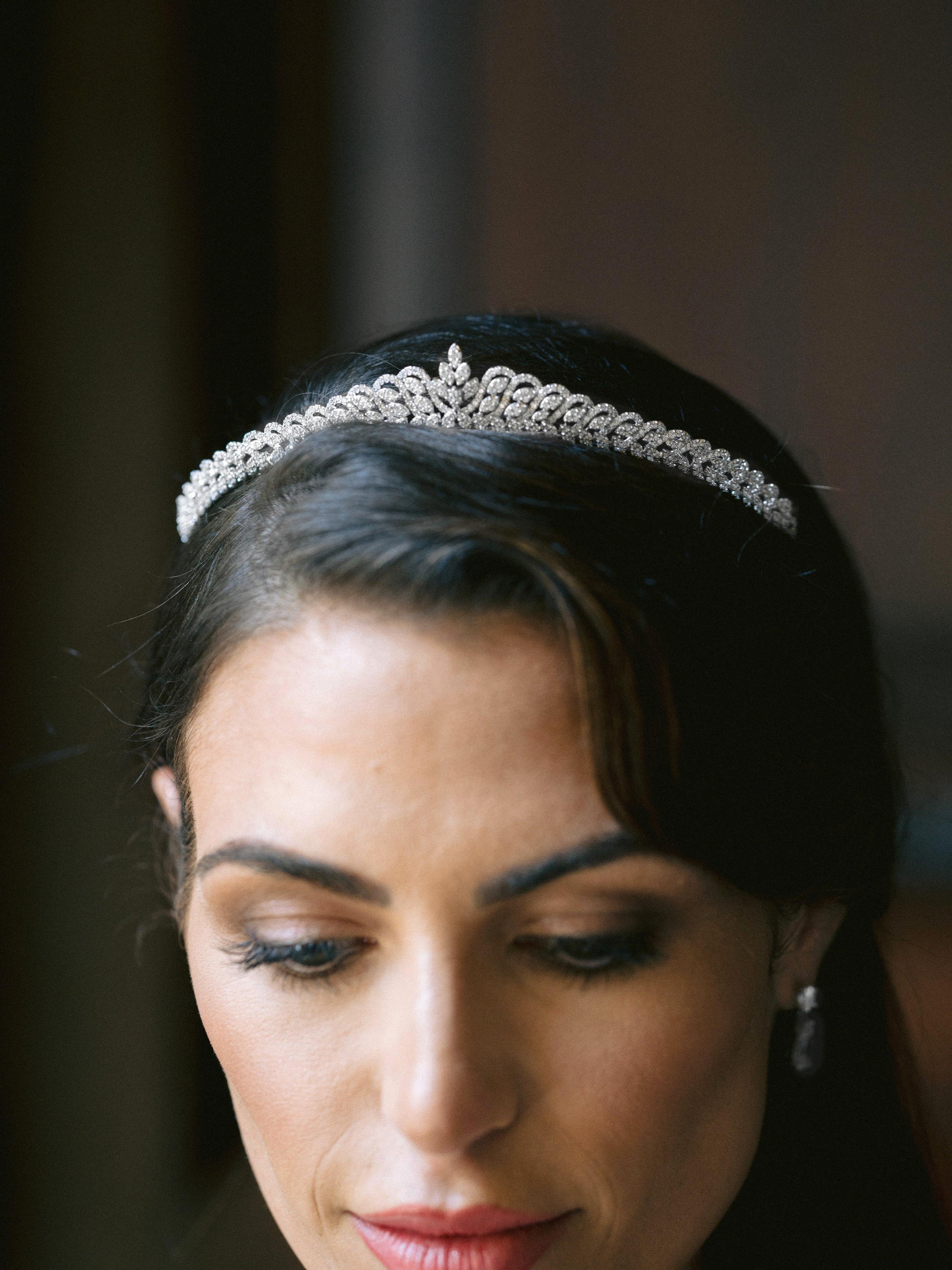 COLETTE Petite Tiara - Elegant Small Crown for Women | Perfect for Weddings, Prom, Pageants & Special Occasions | Sparkling Rhinestone Hair Accessory