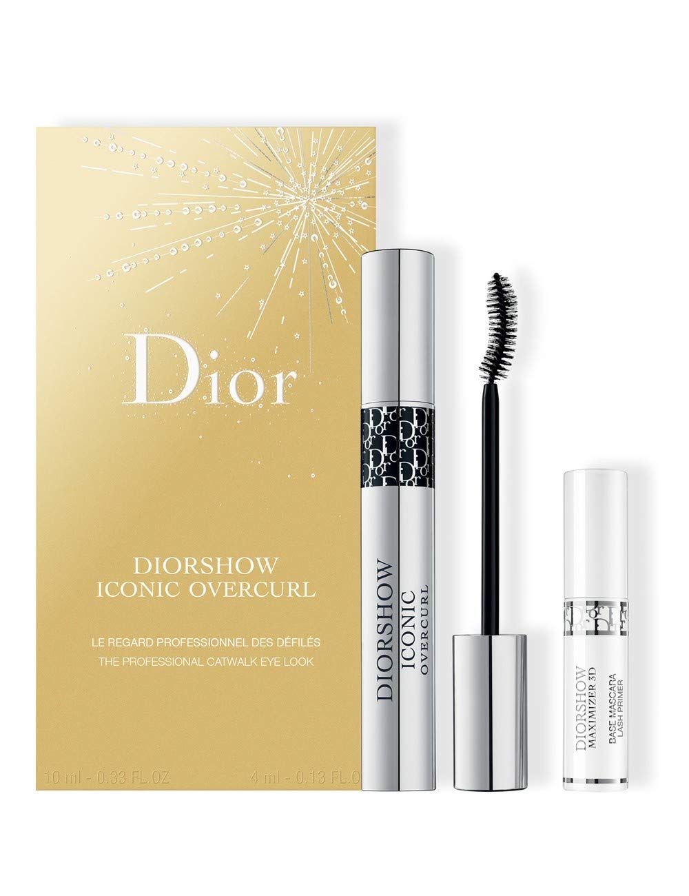 Dior Diorshow Iconic Over-curl Mascara & Lash Primer Set - Volumizing & Lengthening Mascara (10ml) with 3D Maximizer Primer (4ml) - Perfect for Dramatic Lashes Day & Night