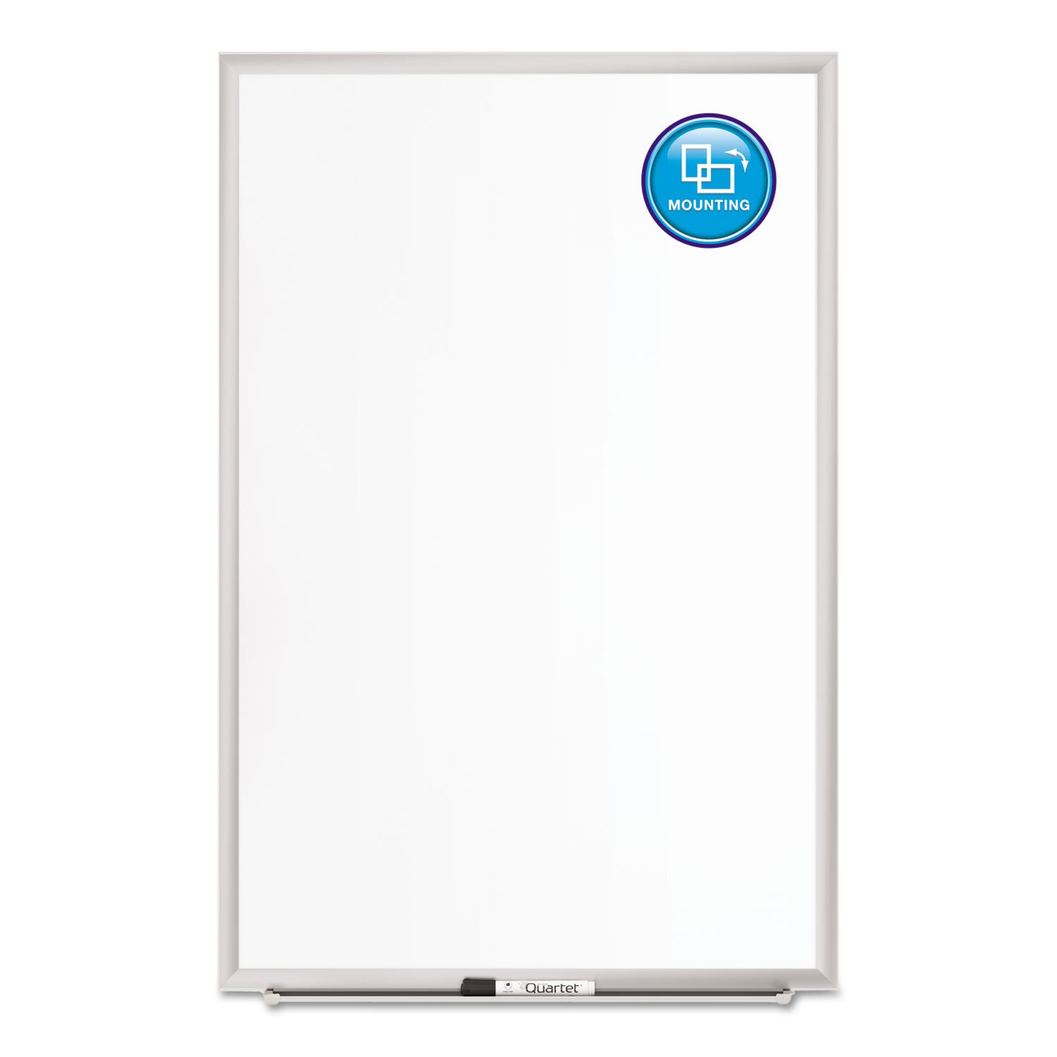 Quartet Magnetic Porcelain Whiteboard 5' x 3' - Premium Dry Erase Board with Silver Aluminum Frame for Office, Classroom & Home Use | Durable Whiteboard for Presentations & Notes (Model 2545)