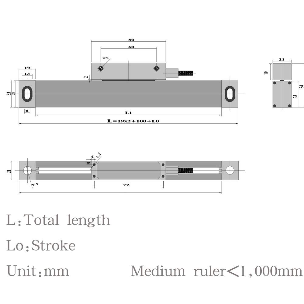HXX 5um High Precision Lathe Linear Scale - Electronic Digital Linear Encoder for CNC Milling Machines & Lathes (1pc) - Perfect for Precision Machining, Metalworking & Industrial Automation