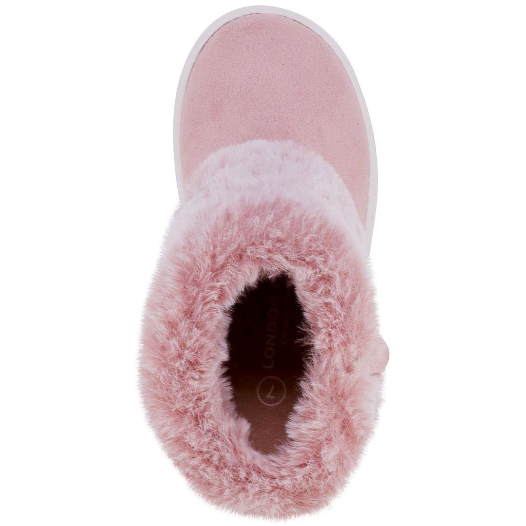 London Fog Girls' Toddler Fashion Boots - Fur Lined Winter Boots for Kids, Warm & Comfortable, Perfect for Snow Play, School & Outdoor Activities