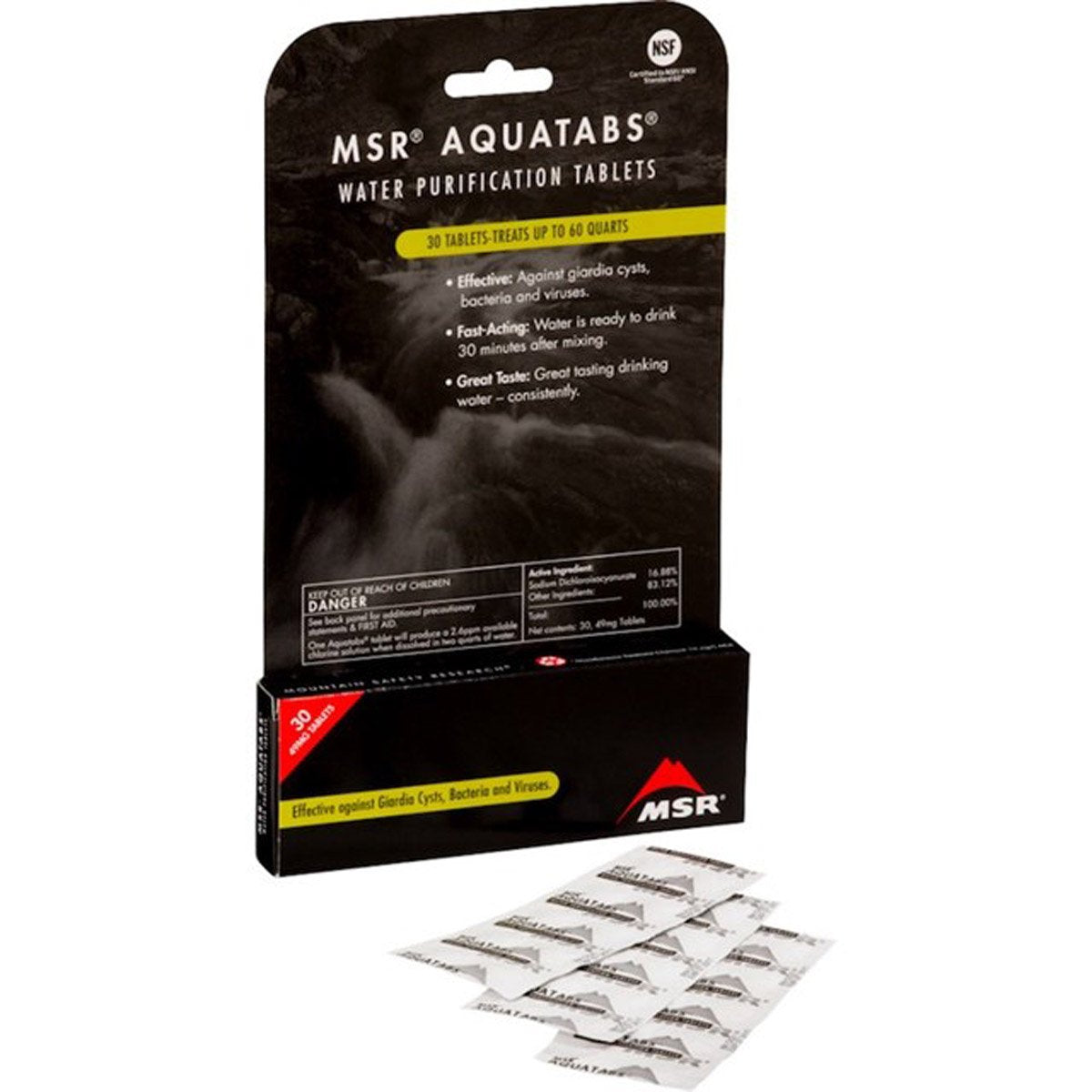 Aquatabs Water Purification Tablets - 30 Count | Portable Chlorine Dioxide Tablets for Emergency, Camping & Travel | Safe Drinking Water Solution for Hiking, Backpacking & Disaster Preparedness