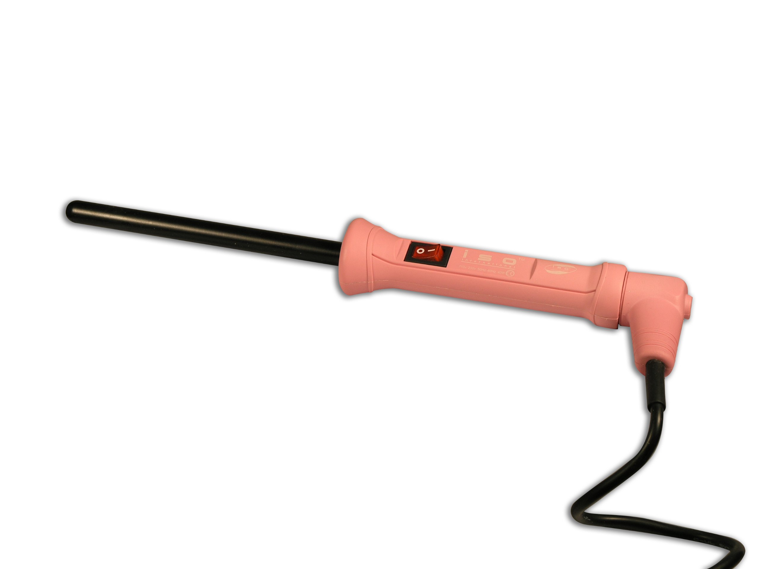 ISO Beauty 13mm Twister Curling Iron - Pink Professional Hair Curler for Beach Waves & Tight Curls - Perfect for Home Styling, Salon Use & Travel