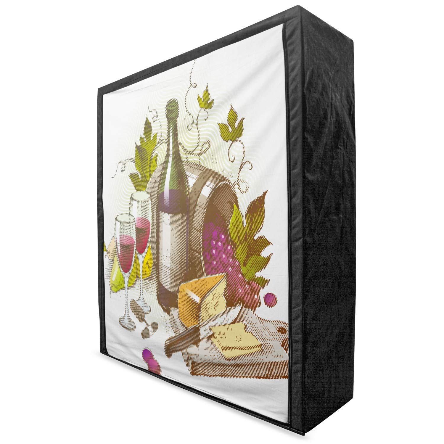 Vintage Style Ambesonne Wine Portable Fabric Wardrobe - 59