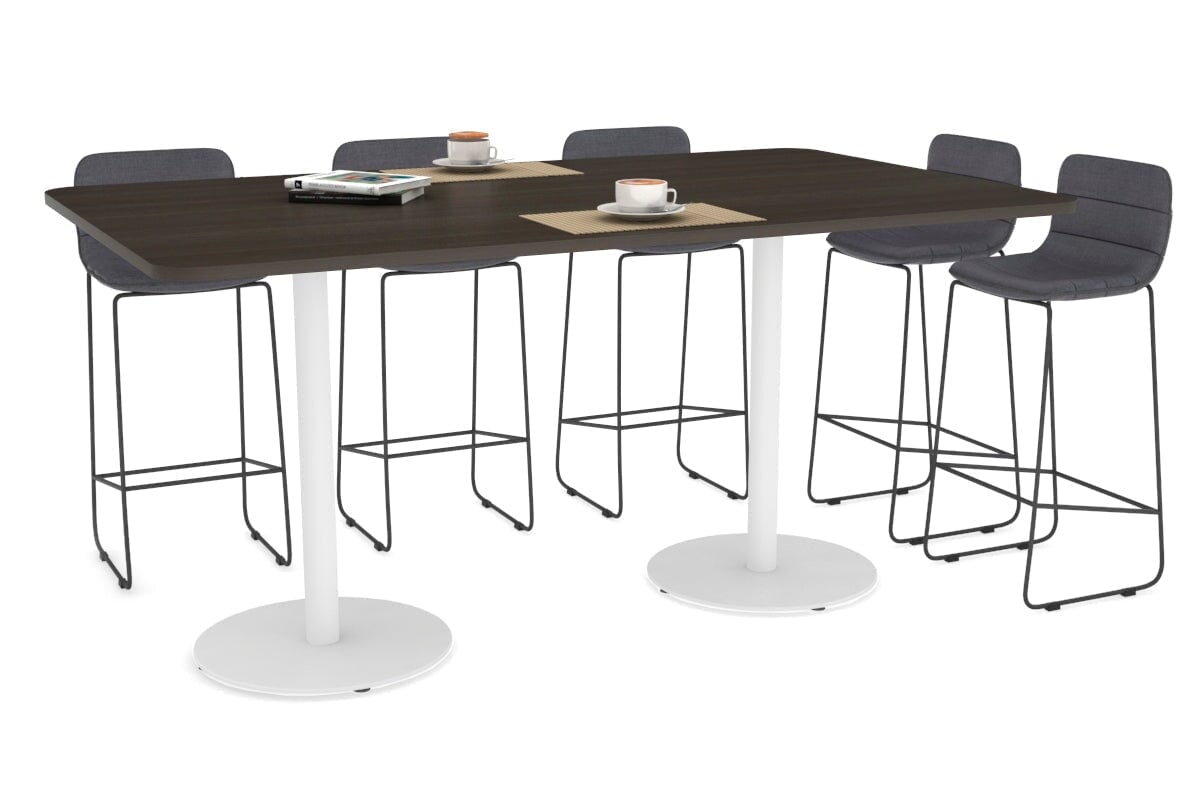 Premium Sapphire Disc Base Counter Table with Rounded Corners - 70.9