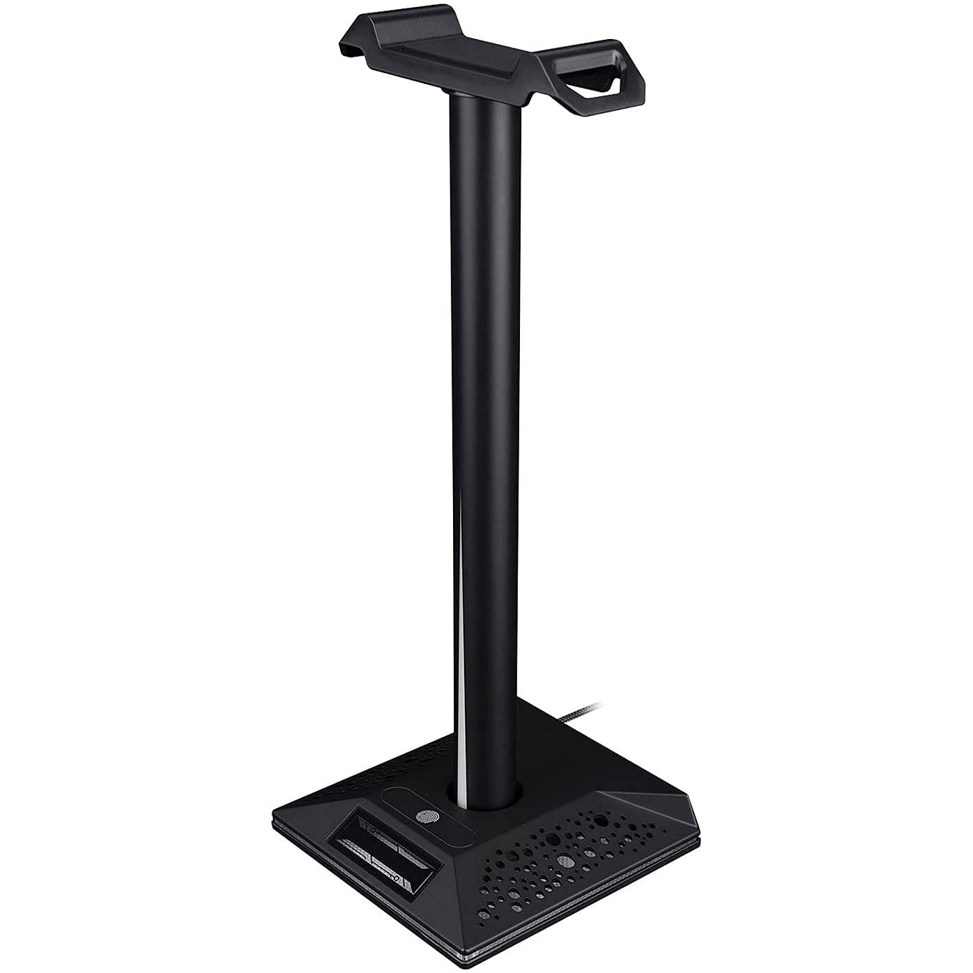 RGB Gaming Headphone Stand with 3.5mm Audio & Dual USB Ports - Universal Headset Holder for Gaming, Music & Office Use - Perfect for Sony, Bose, Razer & More Headphones