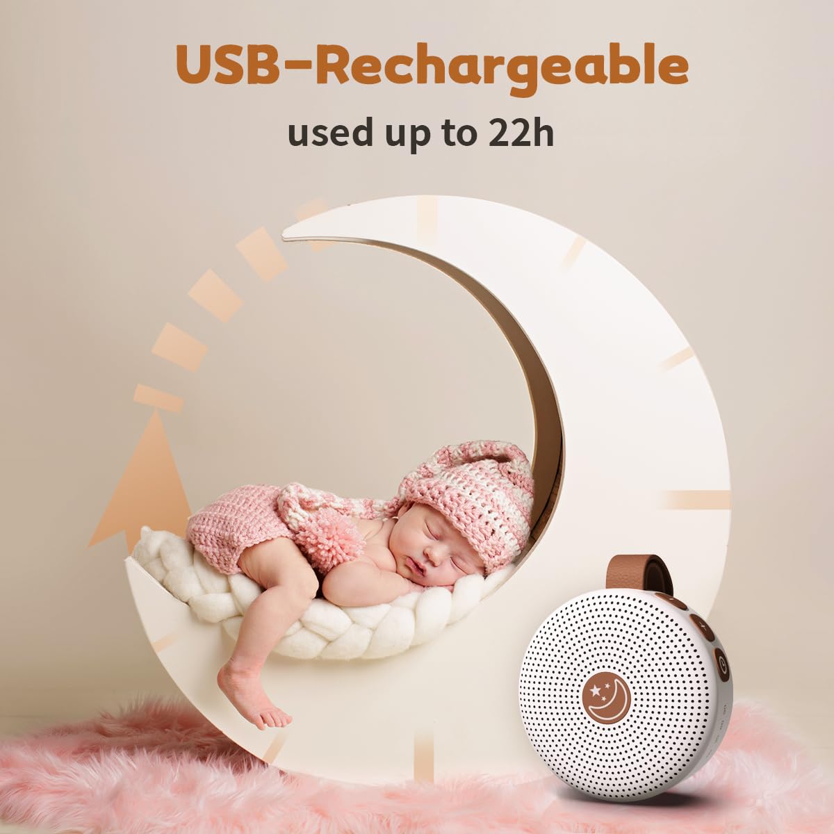 White Noise Machine with 30 Soothing Sounds & 36 Volume Levels - Brown & Pink Noise for Baby, Kids & Adults - Perfect for Sleeping, Nursery, Office & Home Relaxation