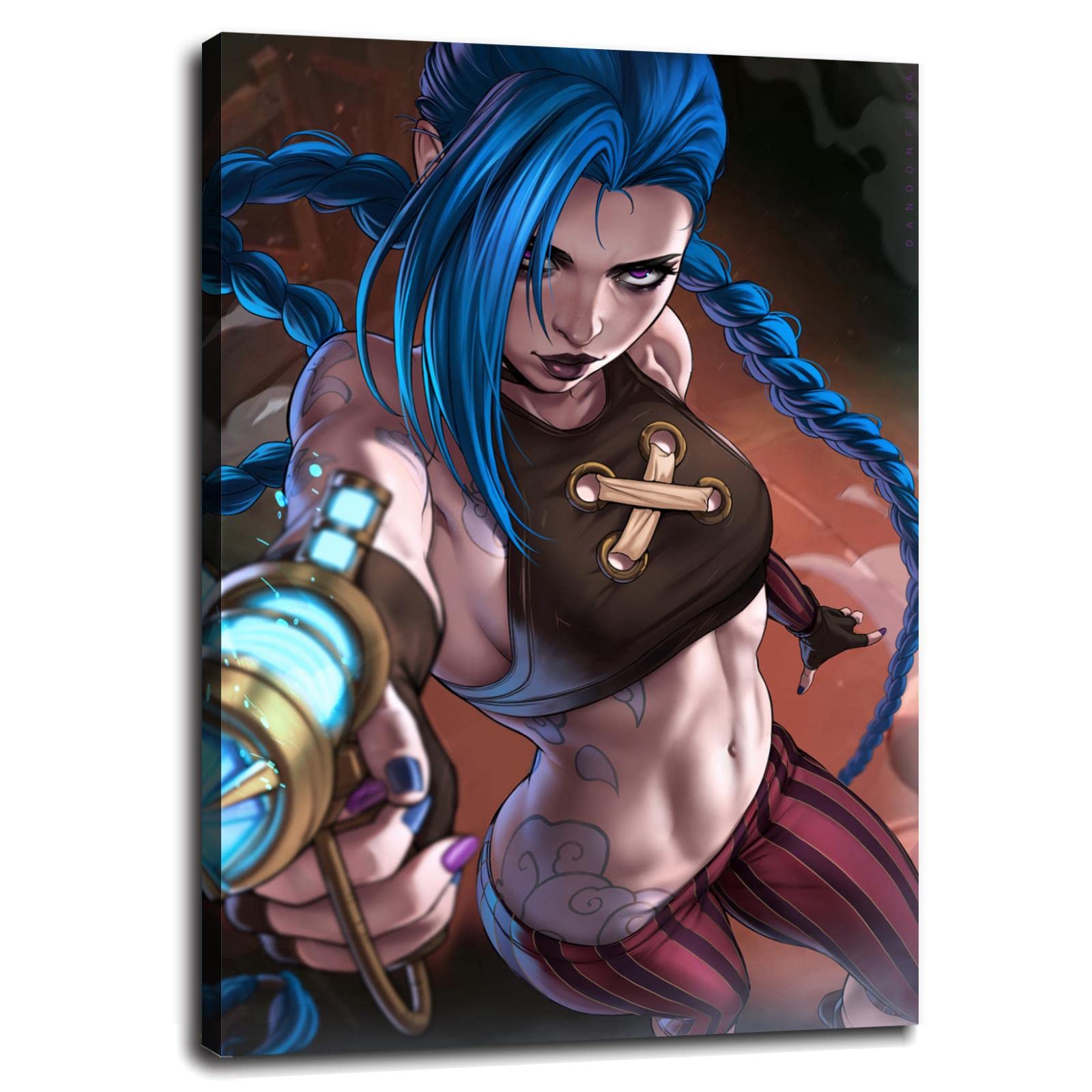 Lgrart Arcane Jinx Canvas Print - 30x20 Inch Framed Wall Art Poster for Home, Office & Cinema Decor | Perfect for Gaming Rooms & Pop Culture Fans
