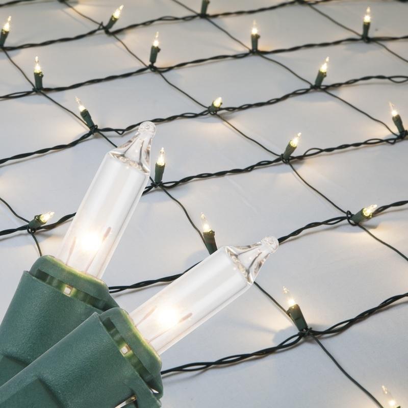 6' x 4' Tangle-Free Net Style Incandescent Christmas Lights - Holiday Wonderland Decor for Indoor/Outdoor Use - Perfect for Trees, Bushes, and House Exteriors