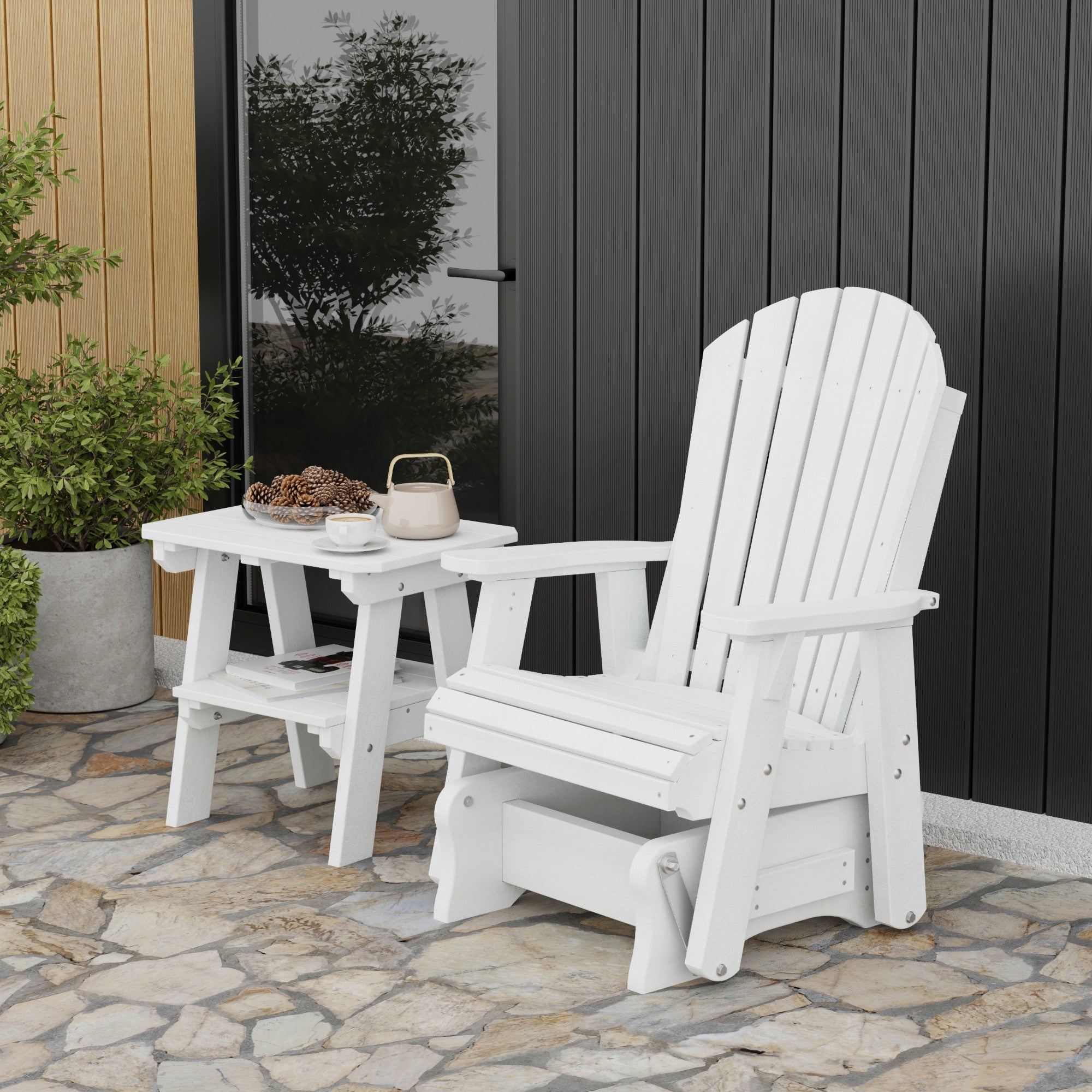 Heritage Single Glider Rocking Chair - Classic Wooden Nursery Glider for Baby Room, Breastfeeding & Relaxation - Perfect for Nurseries, Bedrooms & Living Rooms