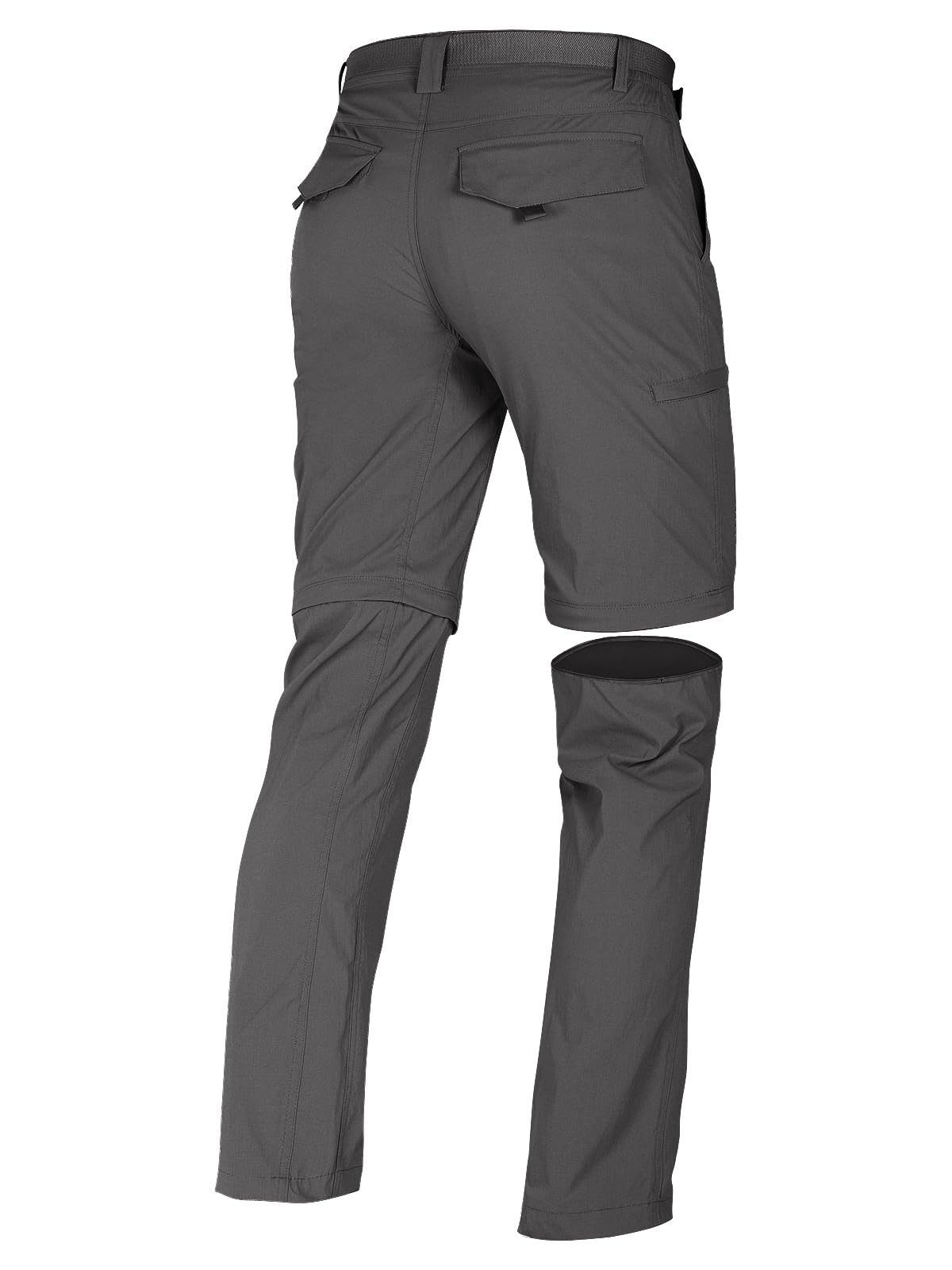 FREE SOLDIER Men's Outdoor Convertible Hiking Pants with Belt - Lightweight Quick Dry Tactical Cargo Pants for Hiking, Camping & Travel - Nylon Spandex Stretch Fabric - Perfect for Outdoor Adventures & Military Use