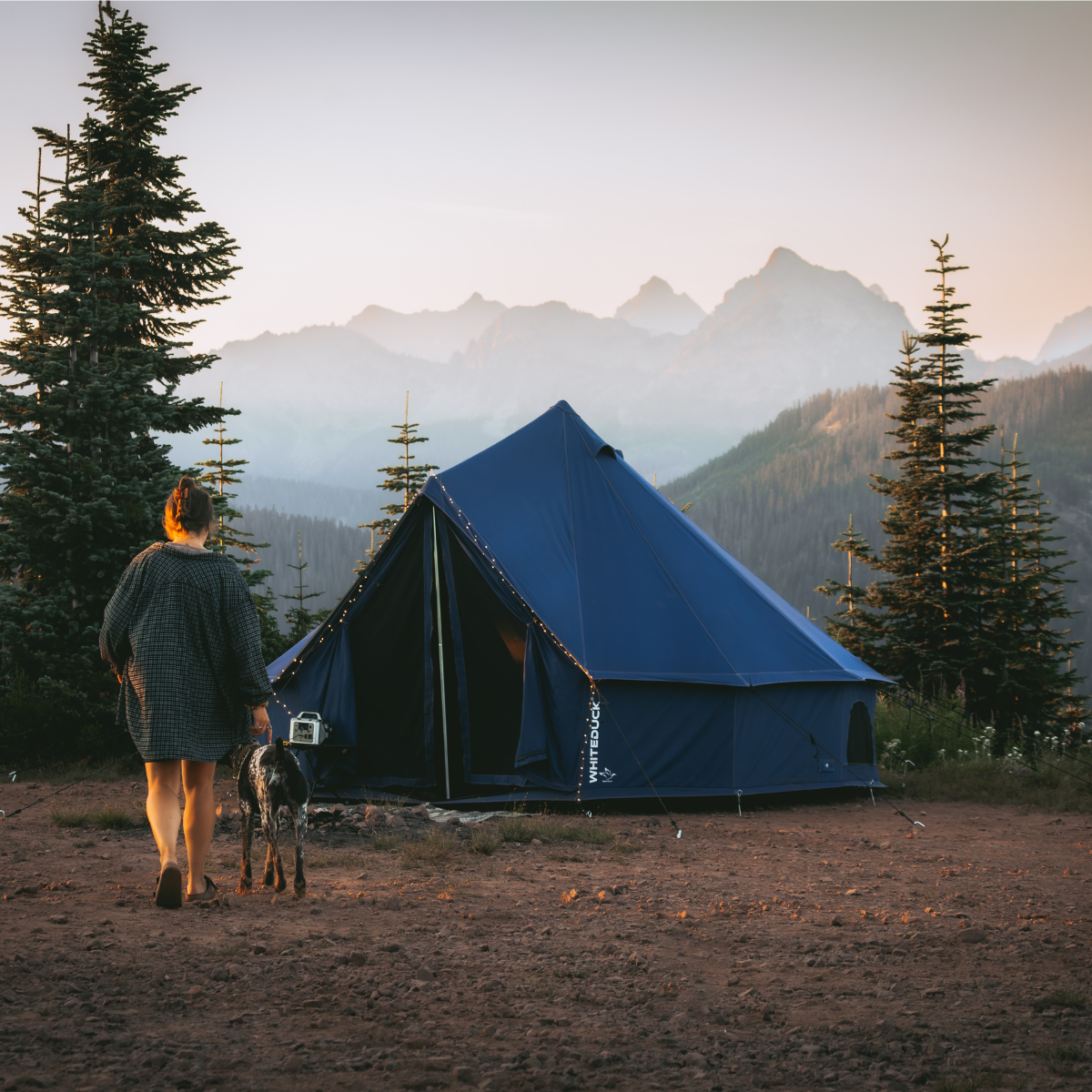 10' Regatta Bell Tent - Waterproof Camping Tent for Outdoor Adventures, Sapphire Blue - Perfect for Family Camping, Glamping, and Festivals