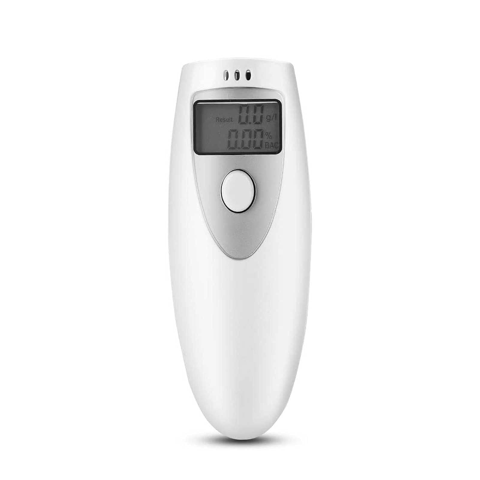 2PCS Professional Breathalyzer - Portable Alcohol Breath Tester with Digital LCD Display & High Accuracy Semiconductor Sensor for Personal, Workplace & Law Enforcement Use