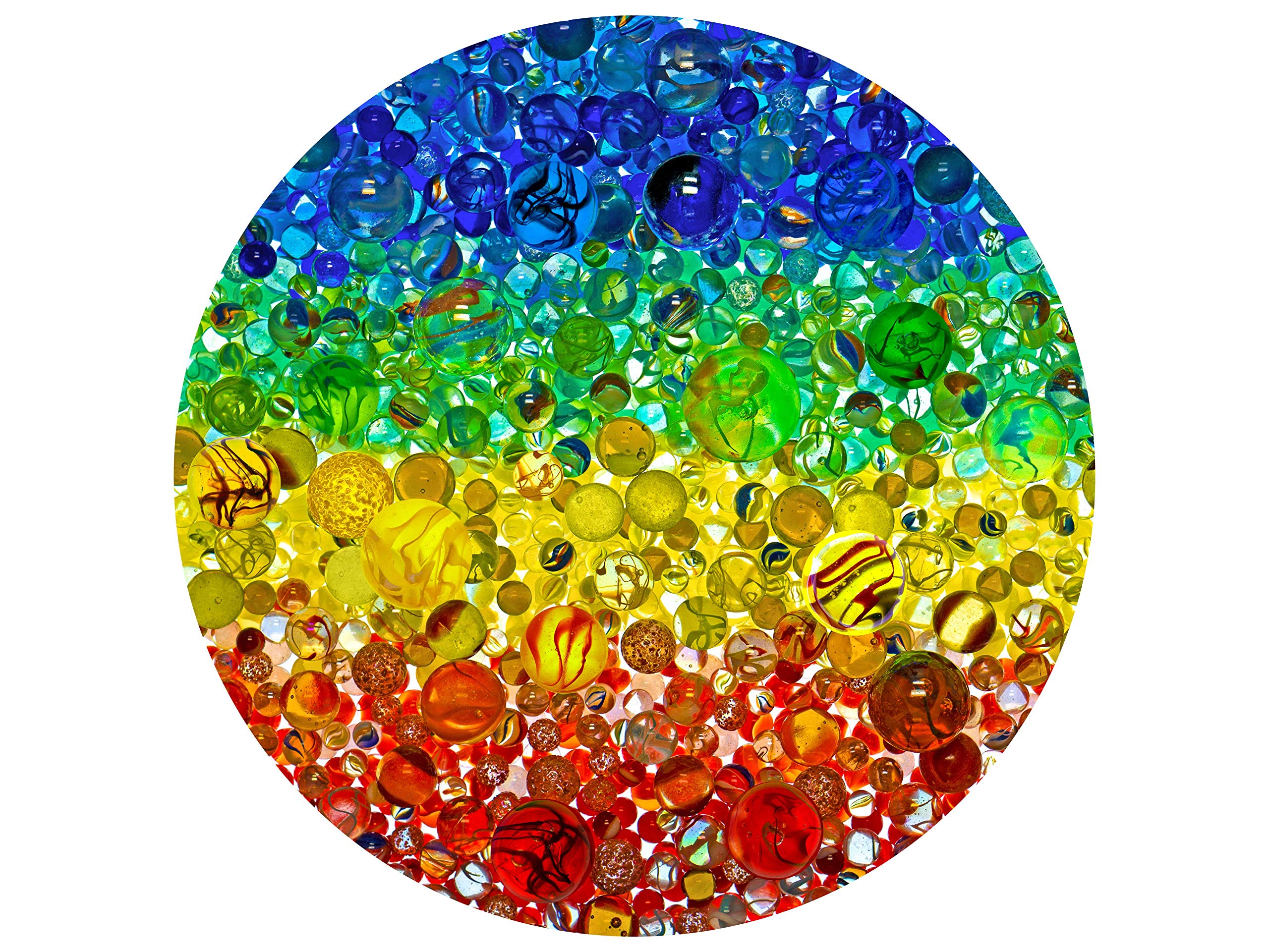 Springbok 500-Piece Round Jigsaw Puzzle - Illuminated Marbles Challenge - USA Made - Perfect for Family Game Night & Puzzle Enthusiasts