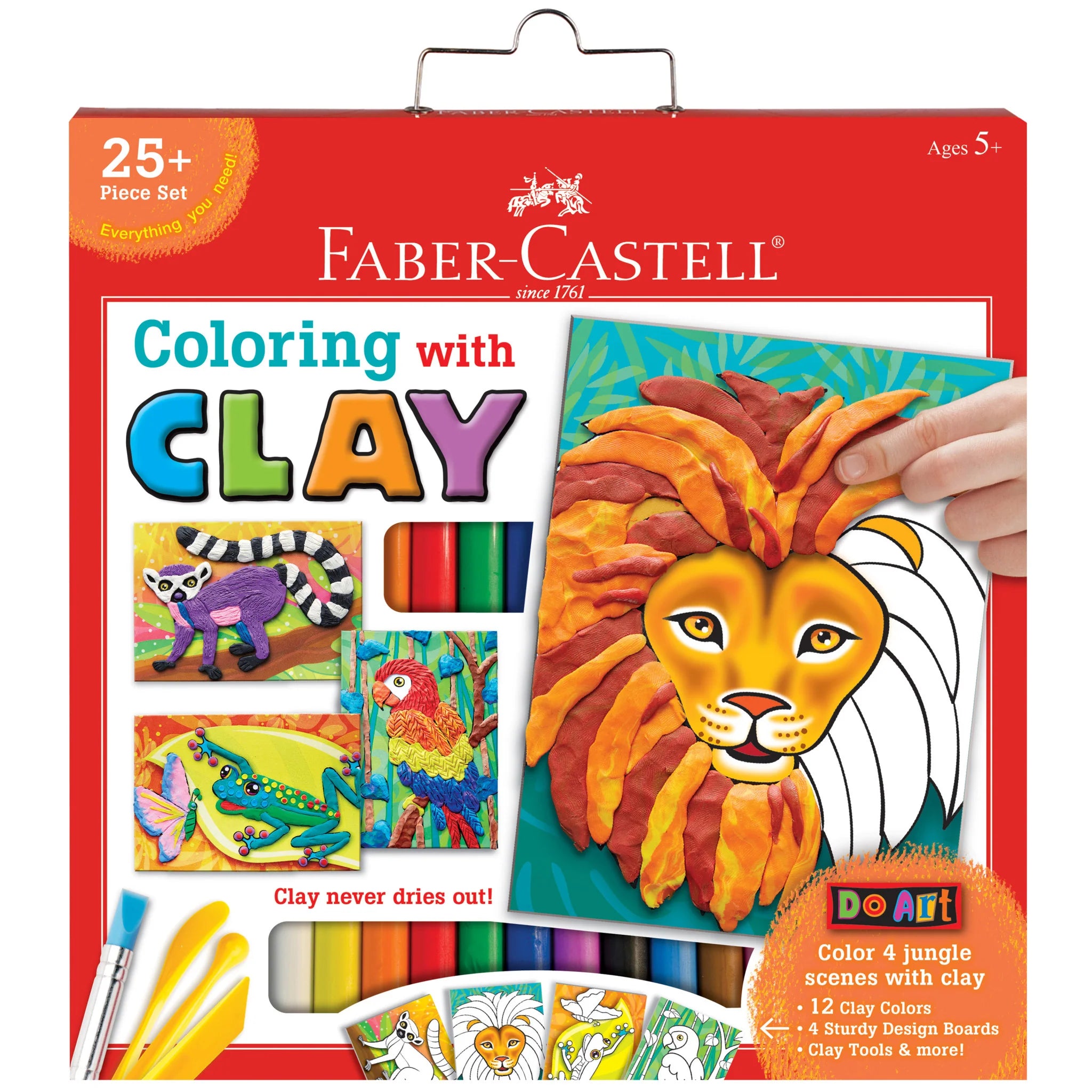 Modeling Clay Jungle Animals Kit - DIY Art & Craft for Kids, Creative Play & Learning Activity - Perfect for Birthday Gifts & Classroom Projects