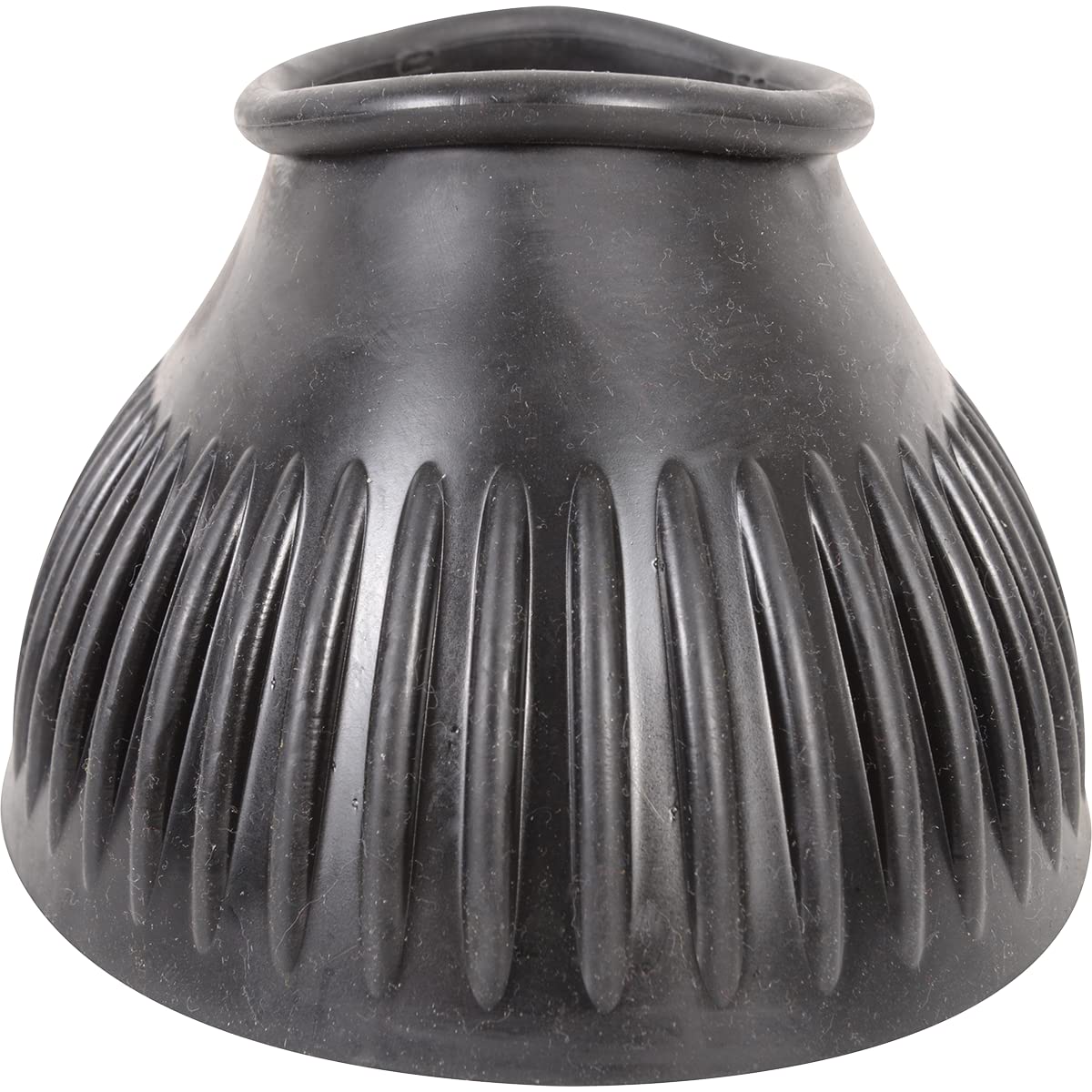 Classic Equine Rubber Bell Boots - Large Black for Horse Riding Protection