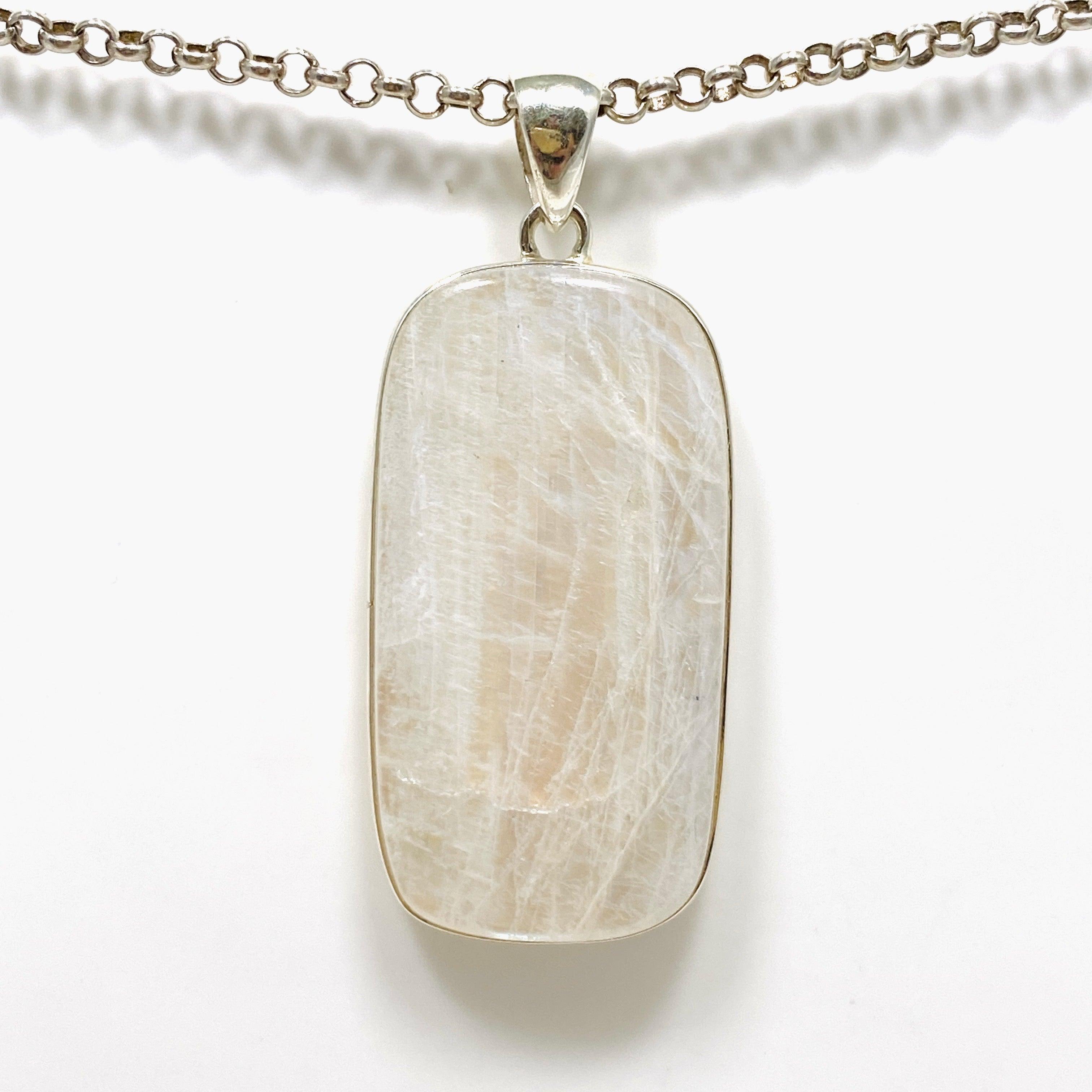Moonstone Rectangular Pendant Necklace KPGJ4257 - Elegant Gemstone Jewelry for Women, Perfect for Everyday Wear & Special Occasions