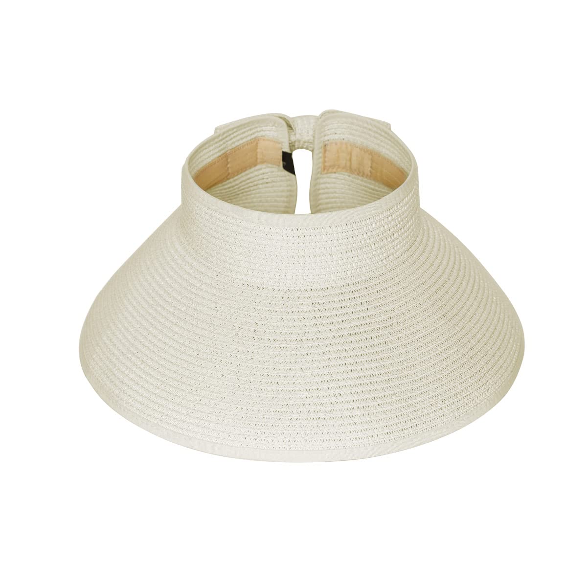 Women's Wide Brim Straw Sun Visor Hat - UPF 50+ UV Protection for Beach, Pool, Gardening & Outdoor Activities