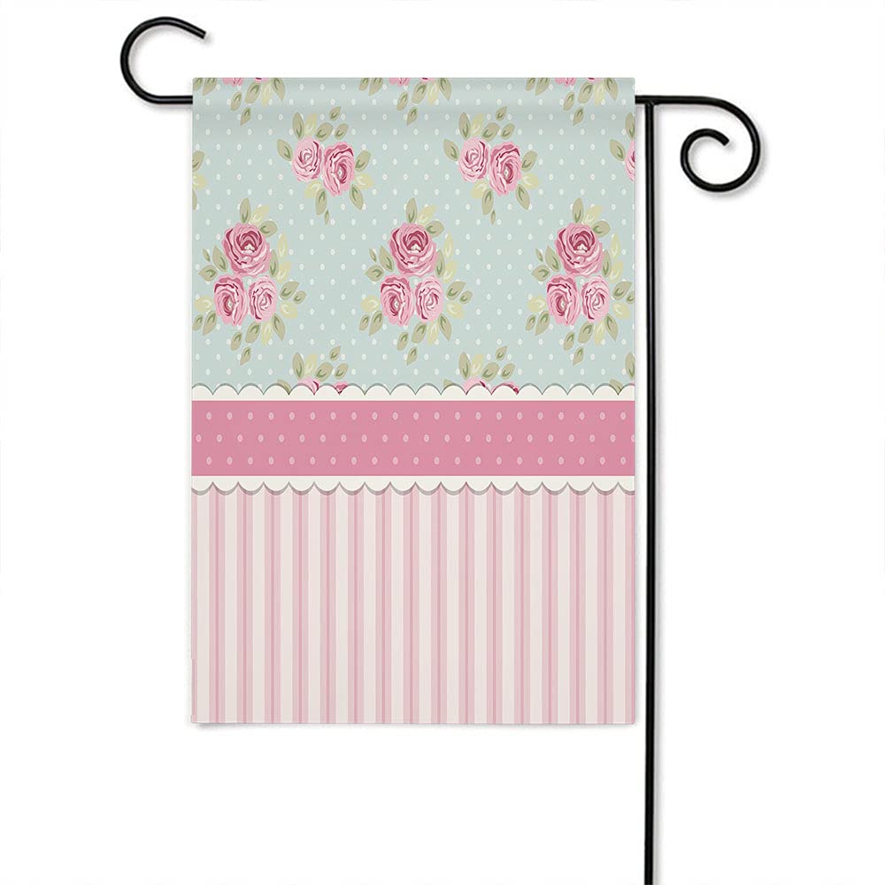 Wondertify Polka Dot Roses Garden Flag - Double Sided 12x18 Inch Colorful Peony Flower Yard Decor for Porch, Home & Outdoor Use | Perfect for Spring Decorations, Housewarming Gifts & Front Yard Landscaping
