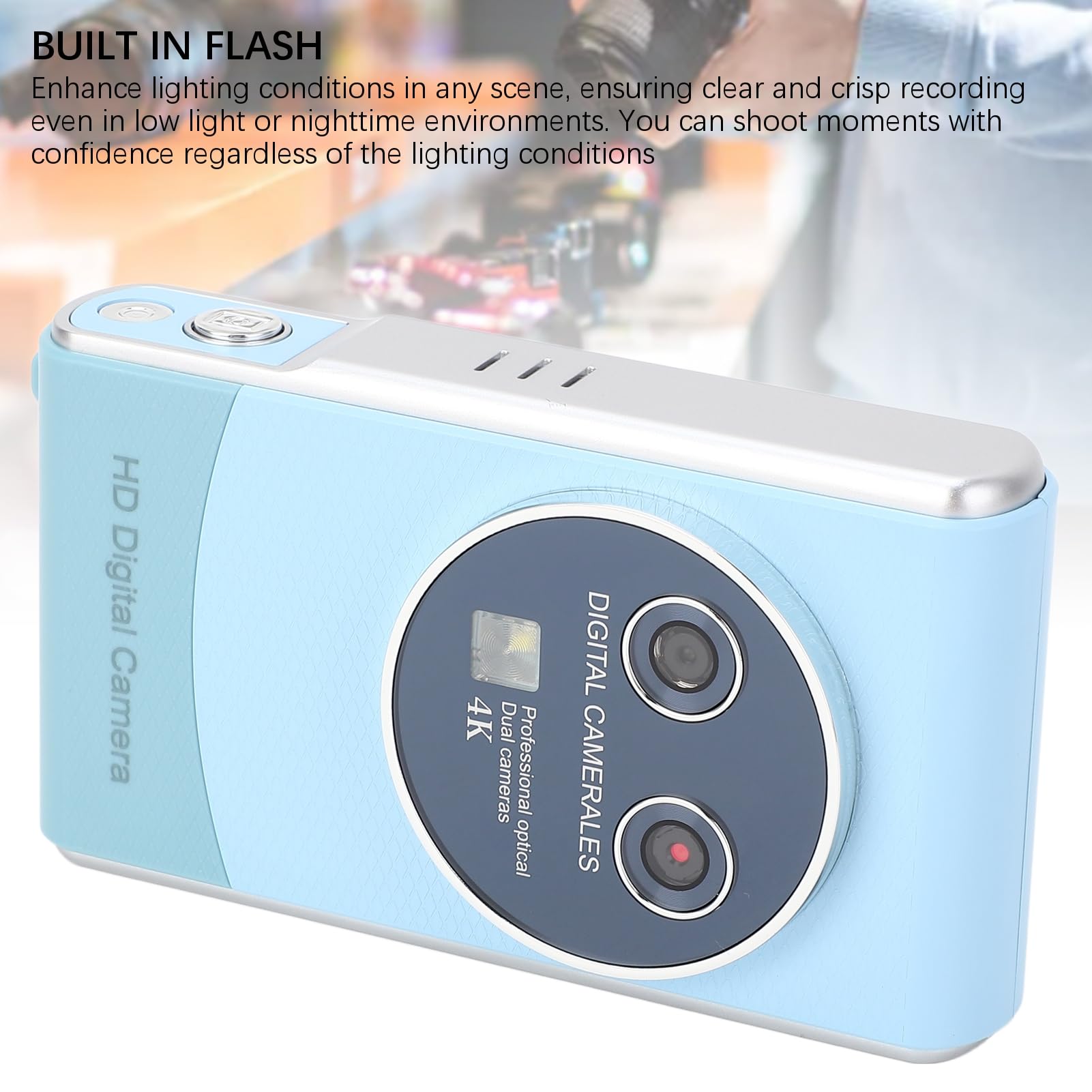 36MP 1080P HD Digital Camera for Photography & Vlogging - Dual Lens Auto Focus Compact Camera with 3