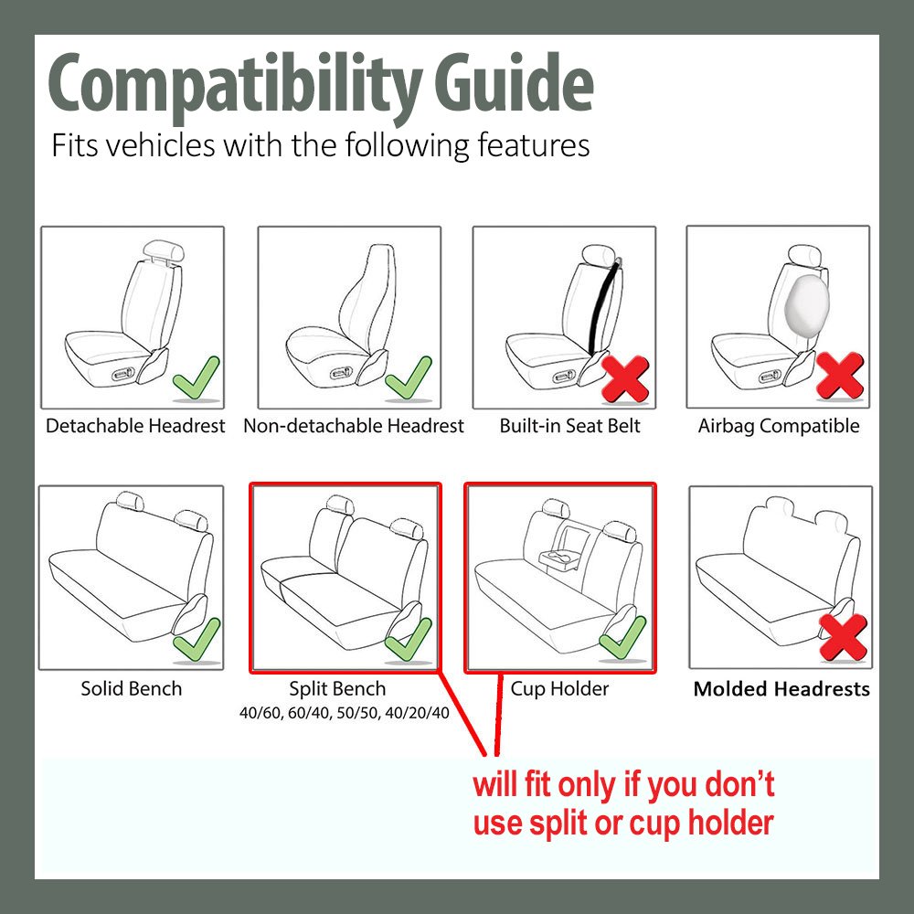 FH Group 3D Air Mesh Car Seat Covers - Universal Fit for SUV, Sedan | Washable & Comfortable