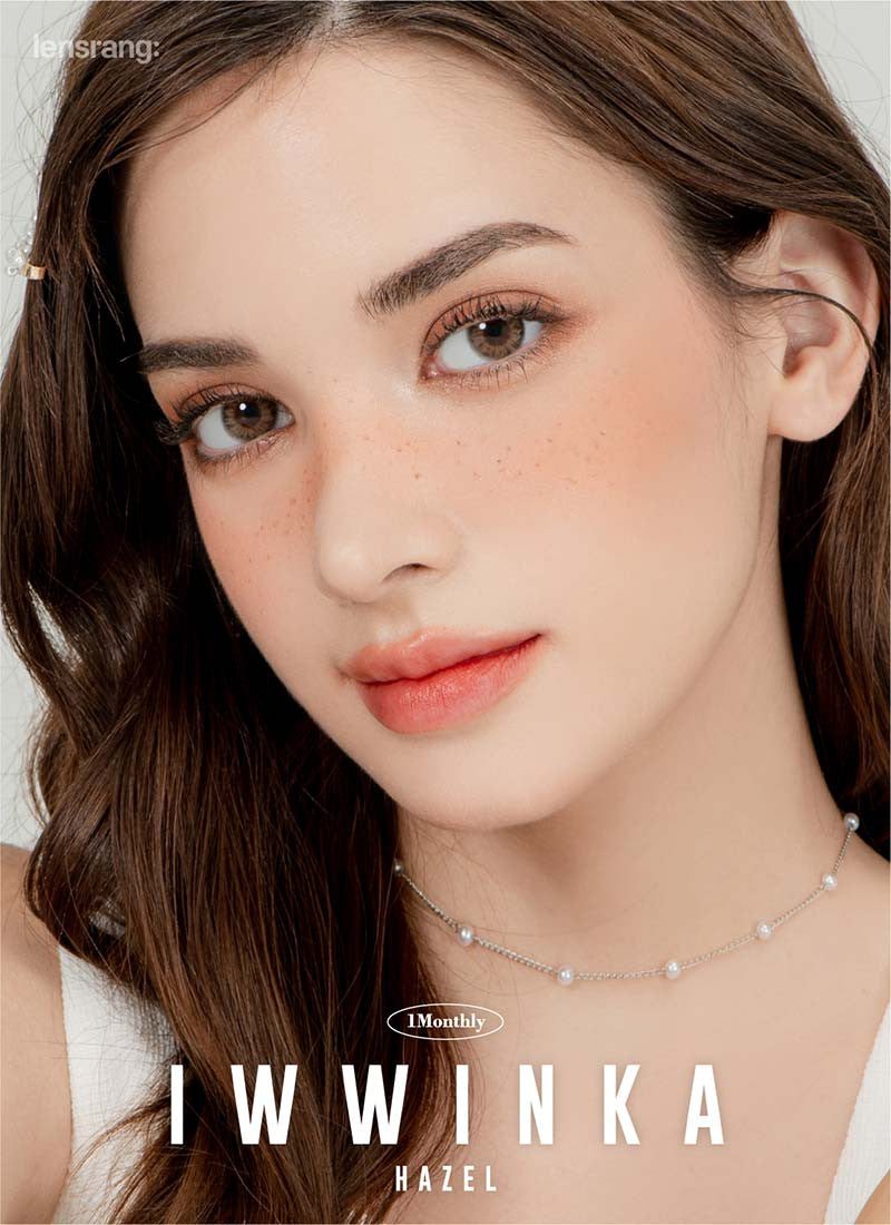 Iwwinka Hazel Contact Lenses (2pcs) - Monthly Disposable - Buy 1 Get 1 Free - Perfect for Daily Wear & Special Occasions